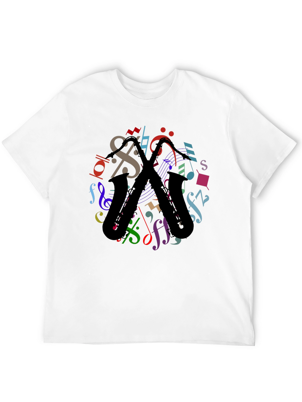 Musical Saxophone Graphic T-Shirt