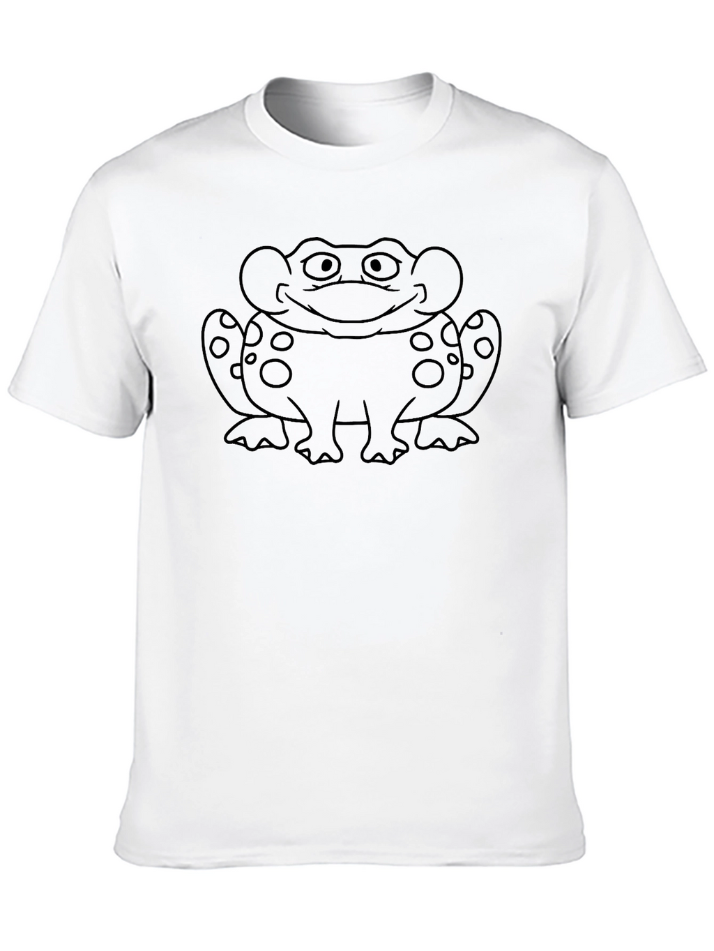 Whimsical Frog Graphic Tee - Black Cotton Shirt