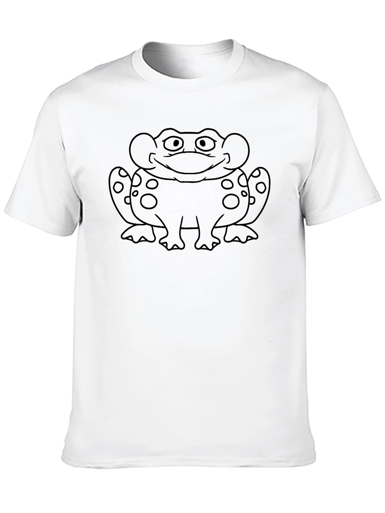 Whimsical Frog Graphic Tee - Black Cotton Shirt