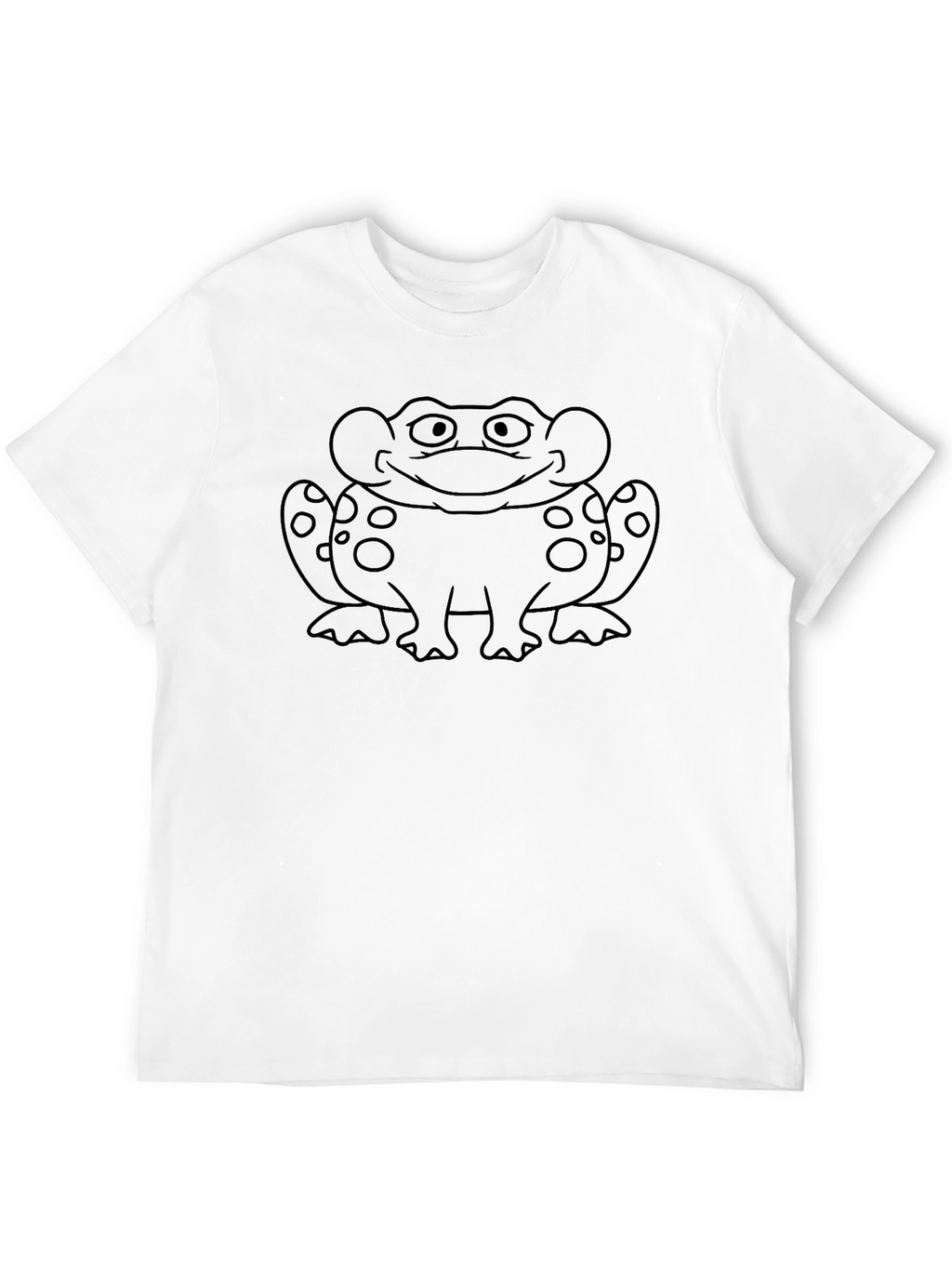 Whimsical Frog Graphic Tee - Black Cotton Shirt