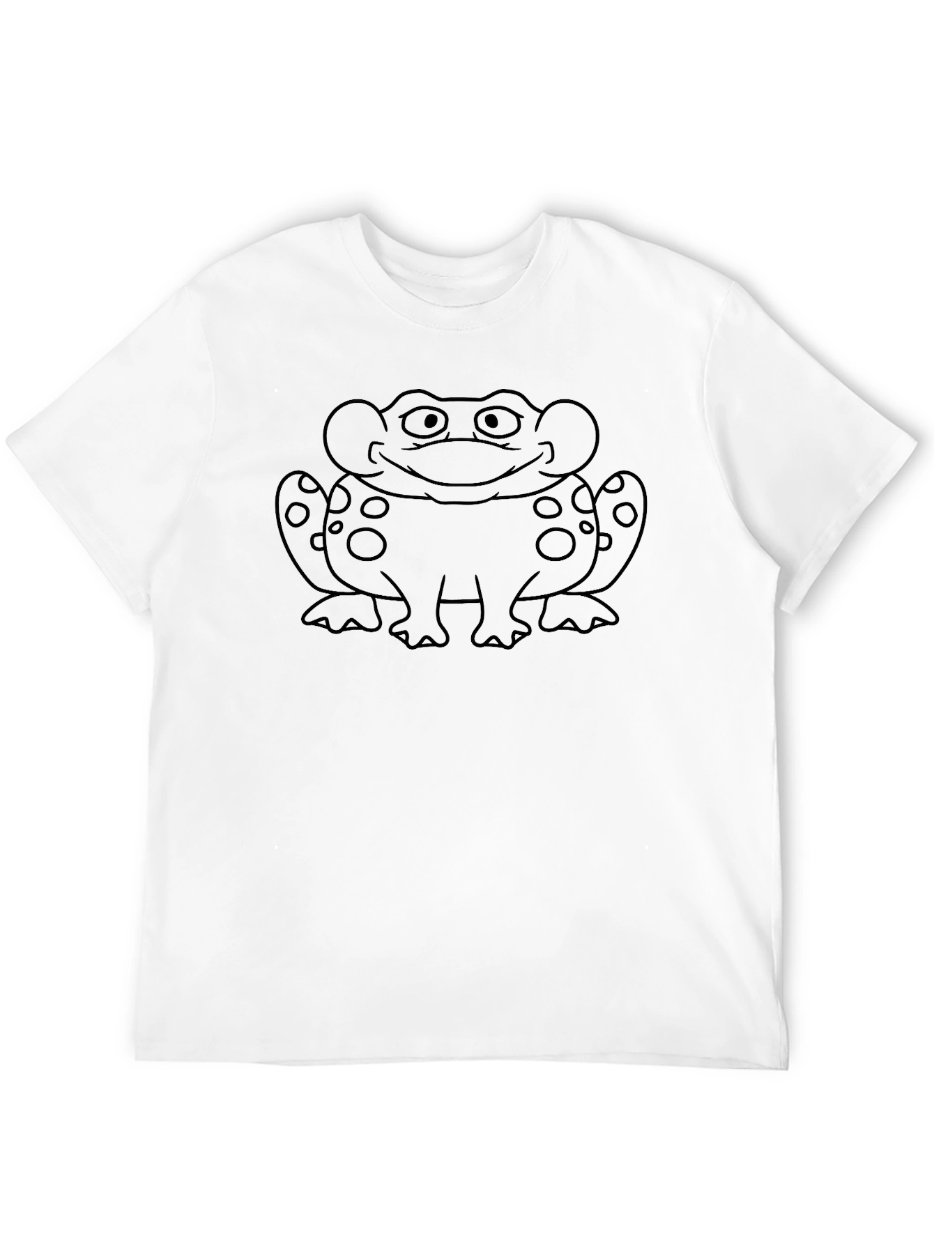 Whimsical Frog Graphic Tee - Black Cotton Shirt