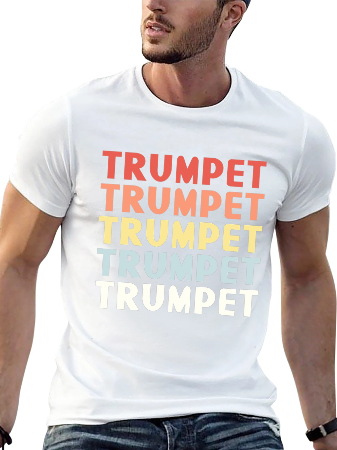 Trumpet Graphic T-Shirt - Retro Design