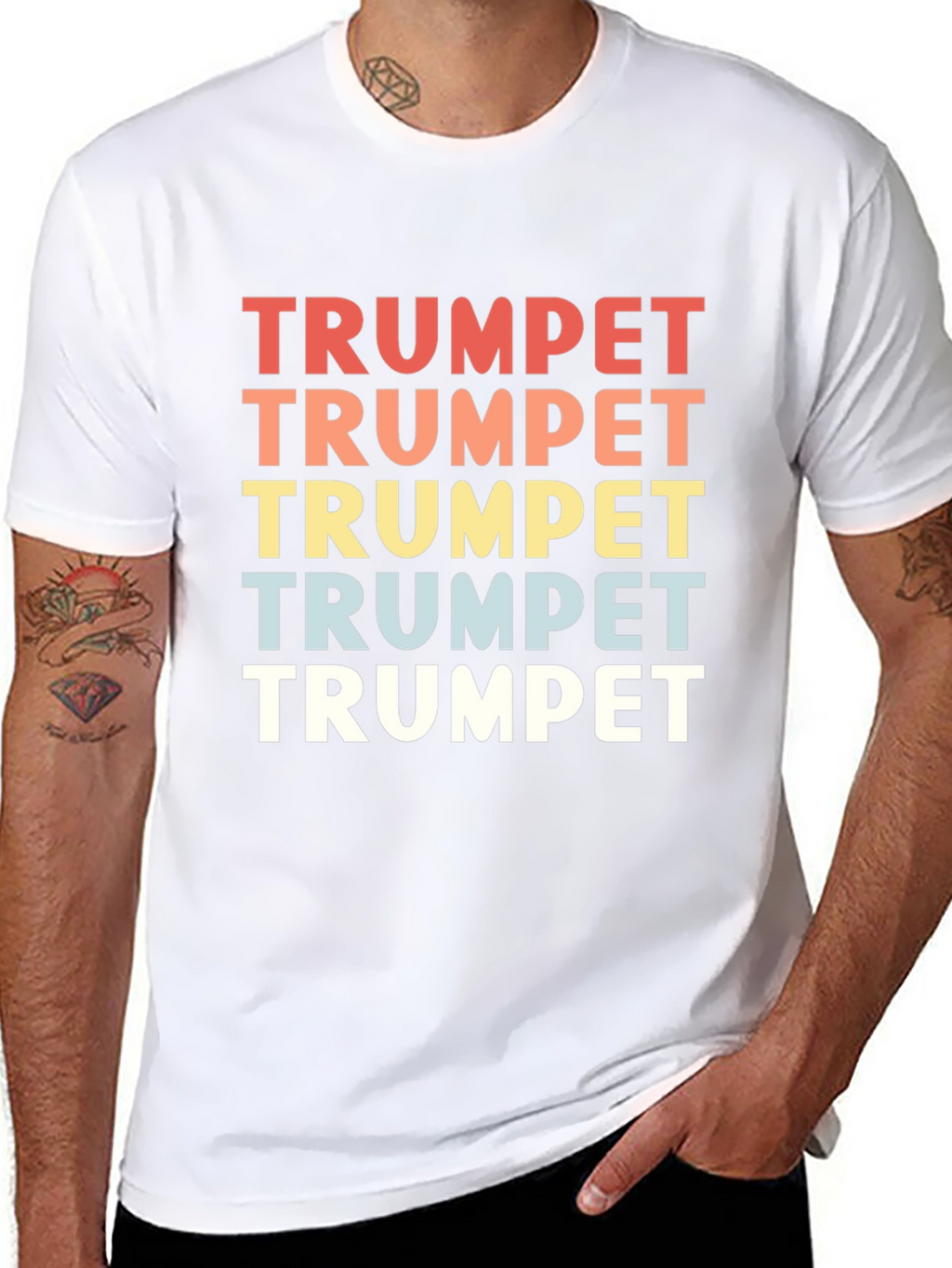 Trumpet Graphic T-Shirt - Retro Design