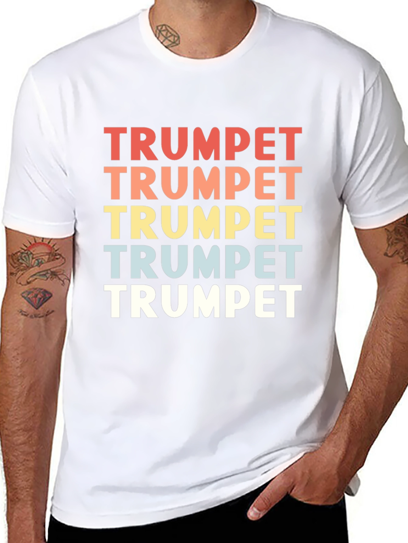 Trumpet Graphic T-Shirt - Retro Design