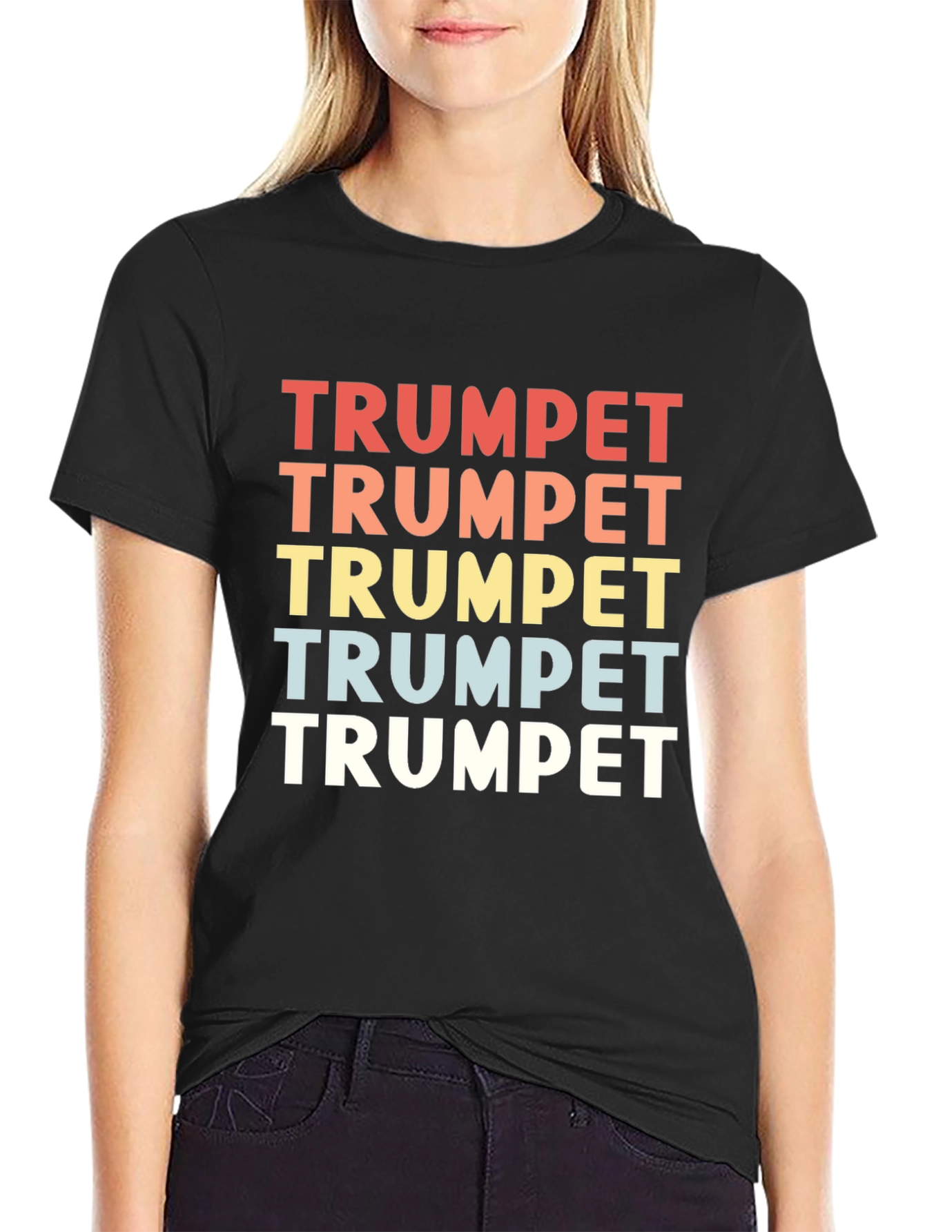 Trumpet Graphic T-Shirt - Retro Design