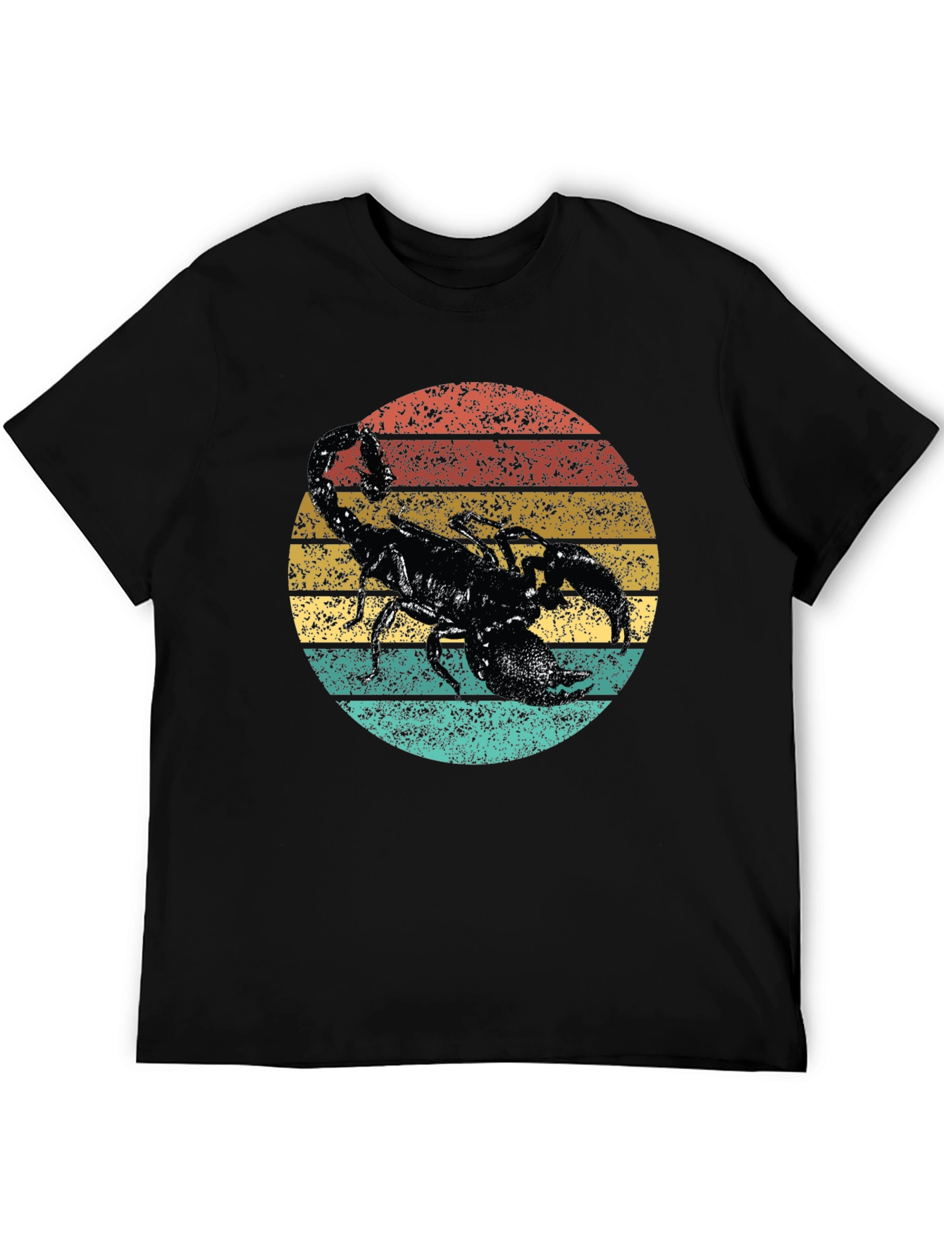 Retro Scorpion Graphic Tee - Black Cotton T-Shirt