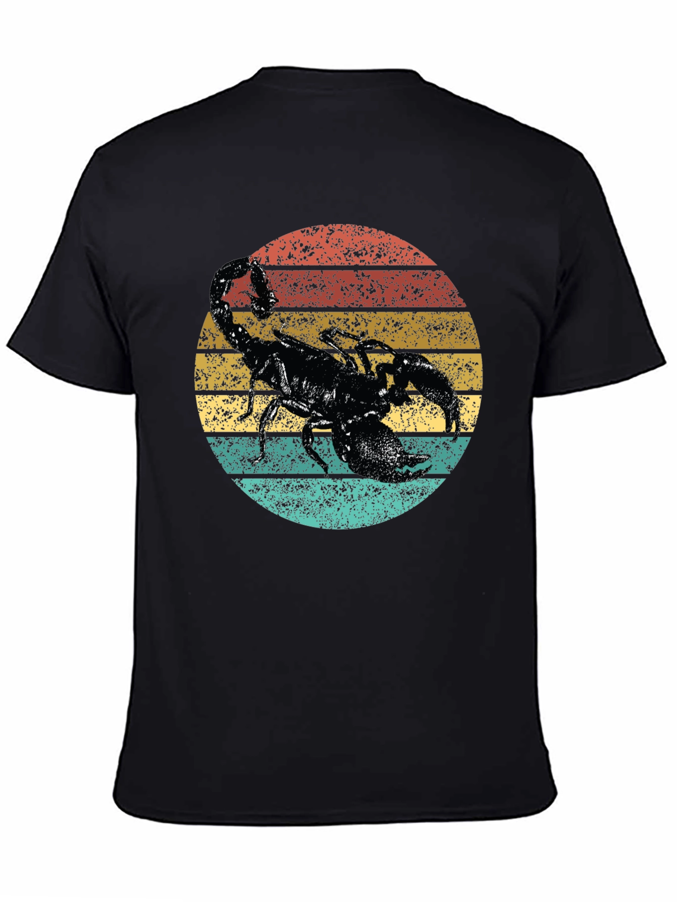 Retro Scorpion Graphic Tee - Black Cotton T-Shirt