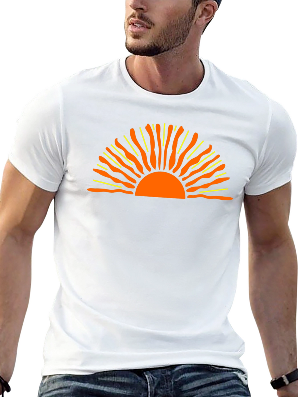 Sunset Graphic Black Tee