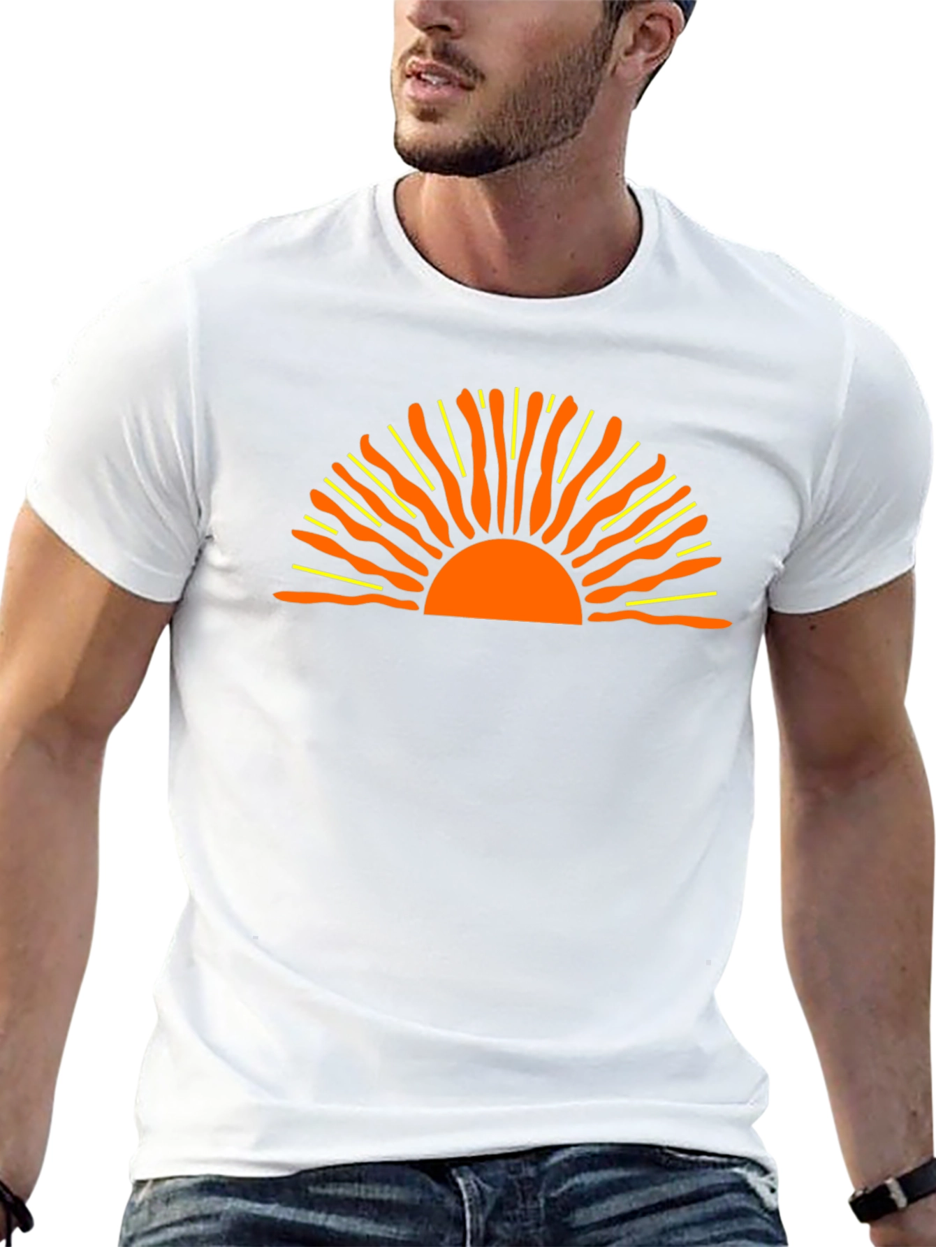 Sunset Graphic Black Tee