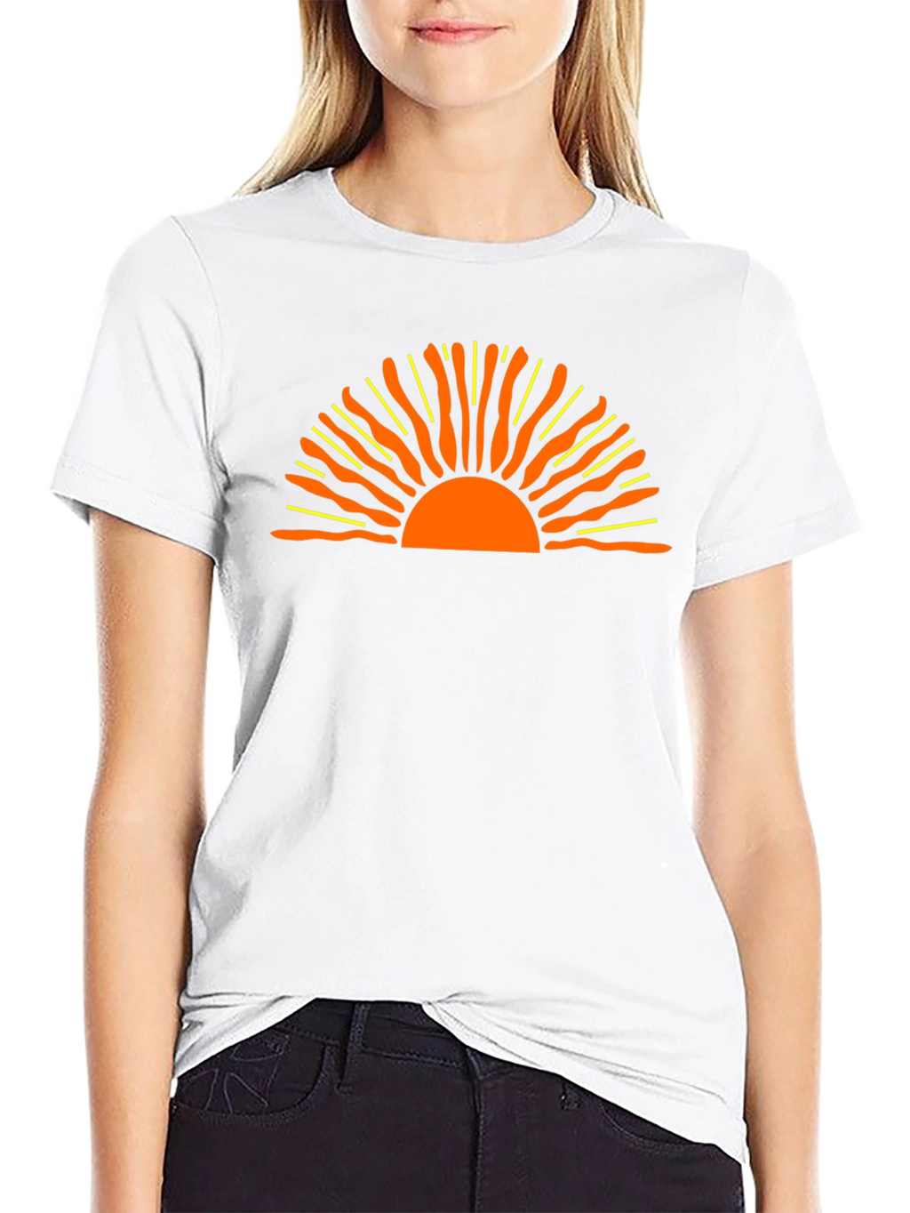 Sunset Graphic Black Tee