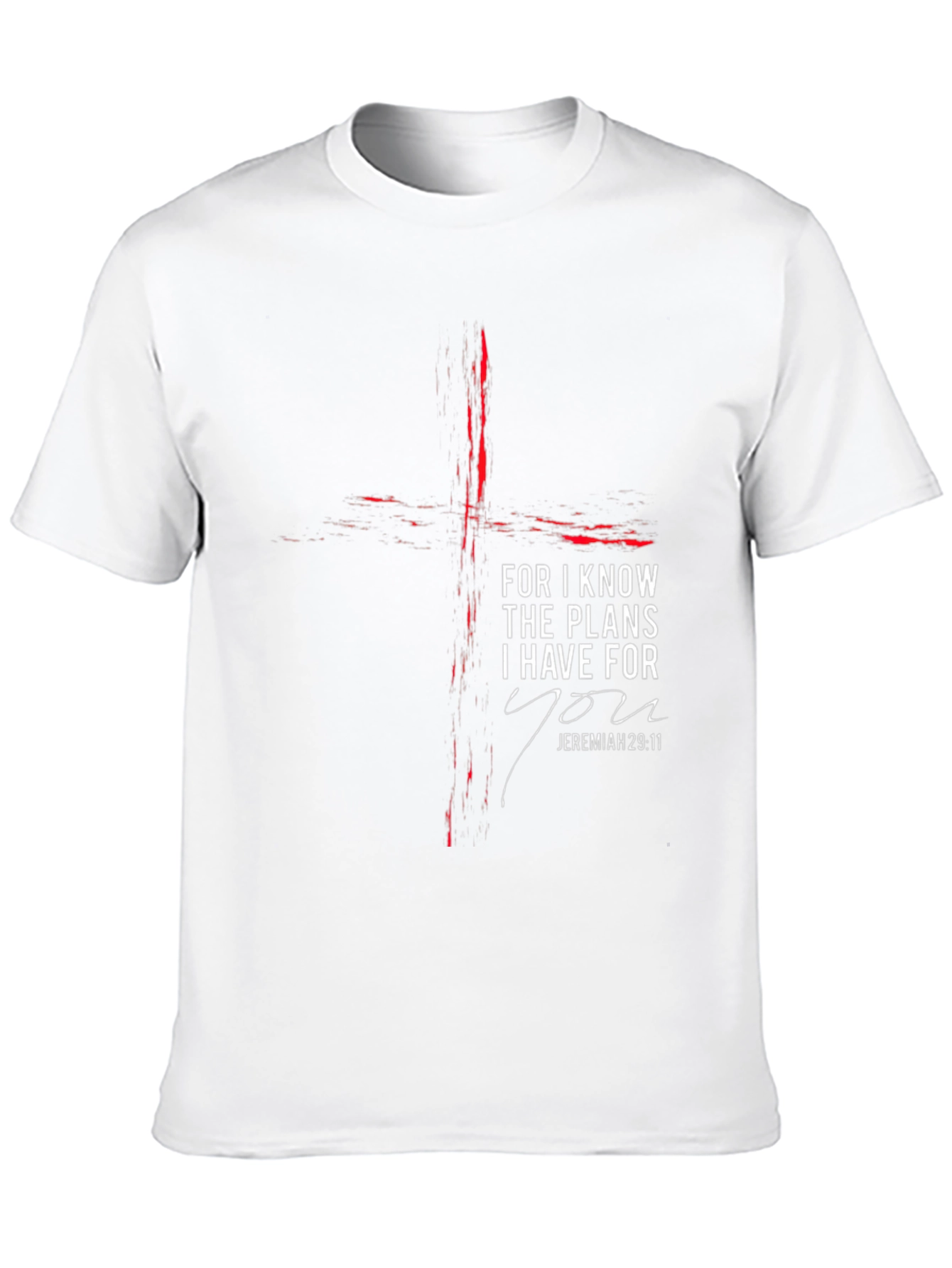 Faith-Inspired Black T-Shirt with Jeremiah 29:11 Design