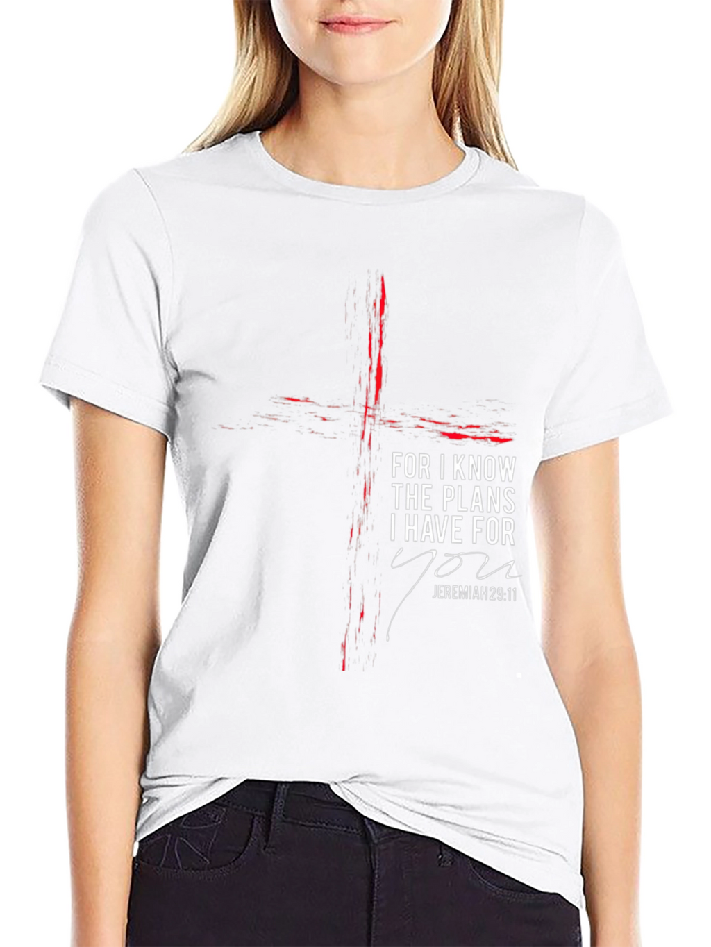 Faith-Inspired Black T-Shirt with Jeremiah 29:11 Design