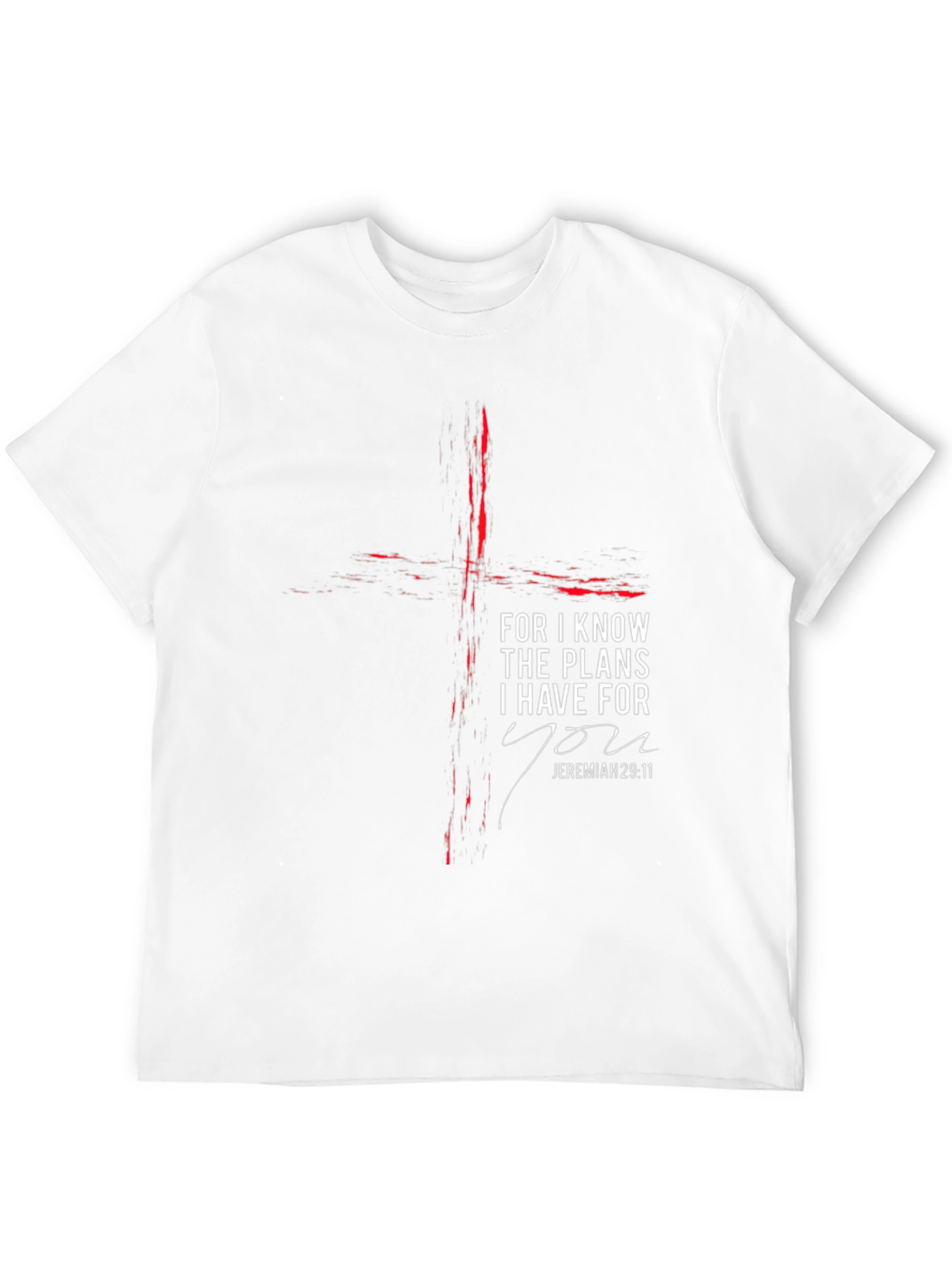 Faith-Inspired Black T-Shirt with Jeremiah 29:11 Design