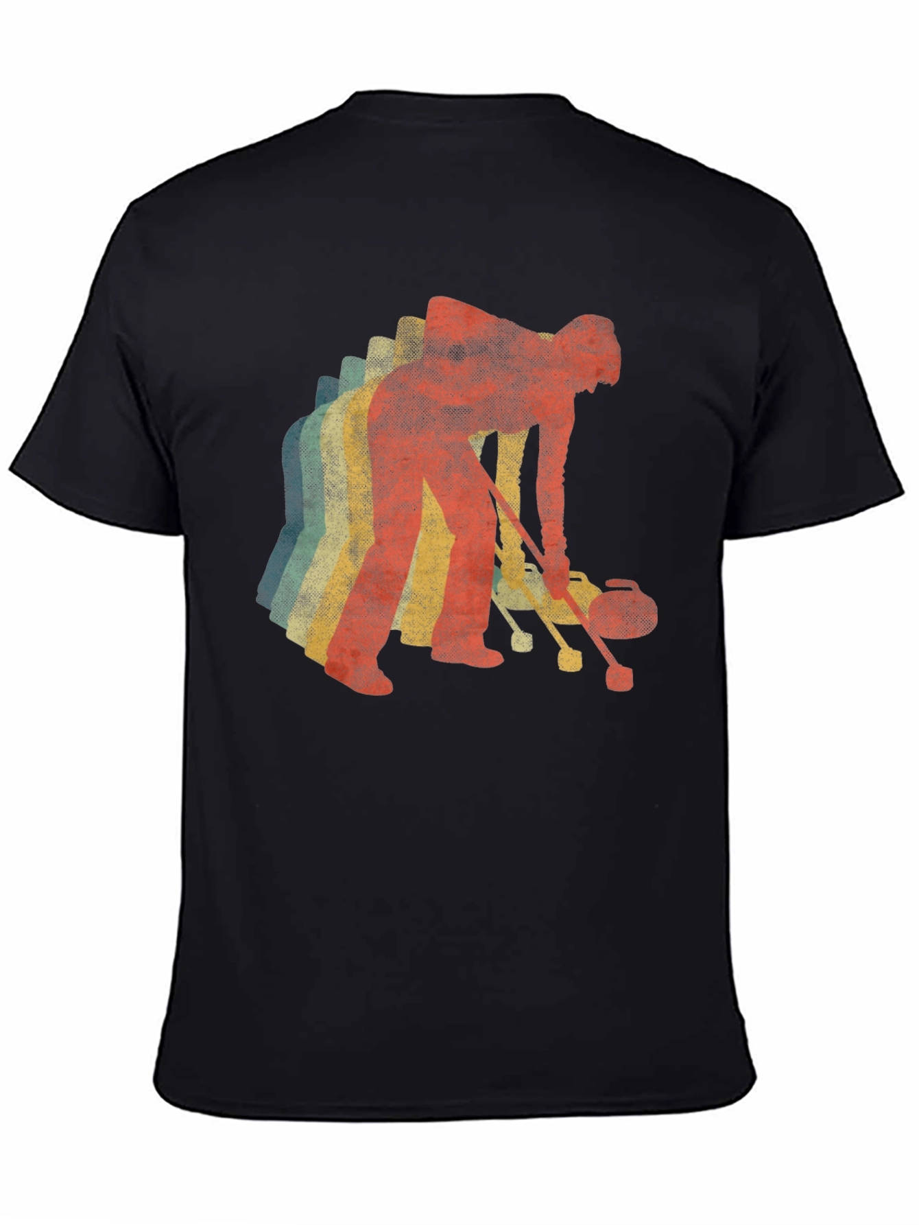 Retro Curling T-Shirt - Vintage Style Sportswear