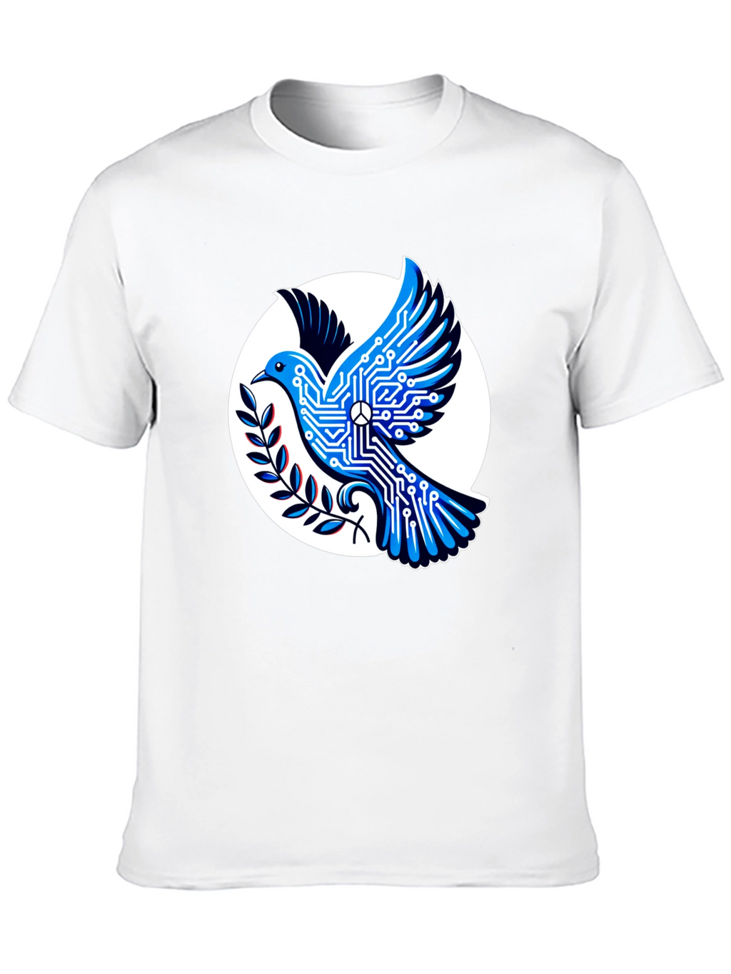 Tech Peace Dove Black T-Shirt