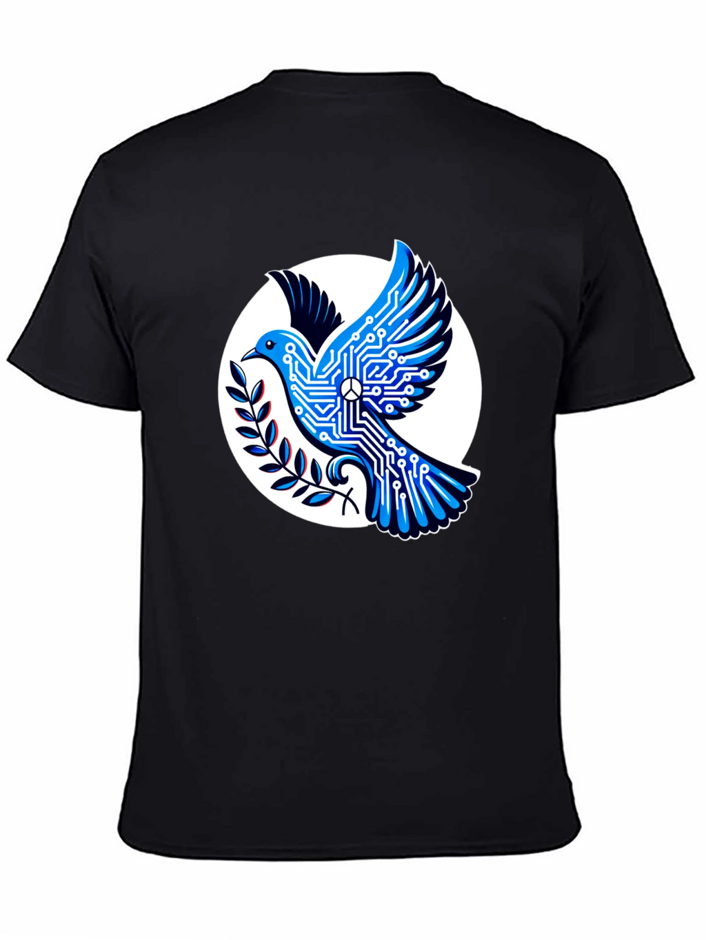 Tech Peace Dove Black T-Shirt