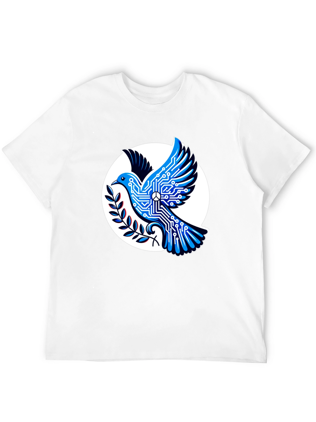 Tech Peace Dove Black T-Shirt