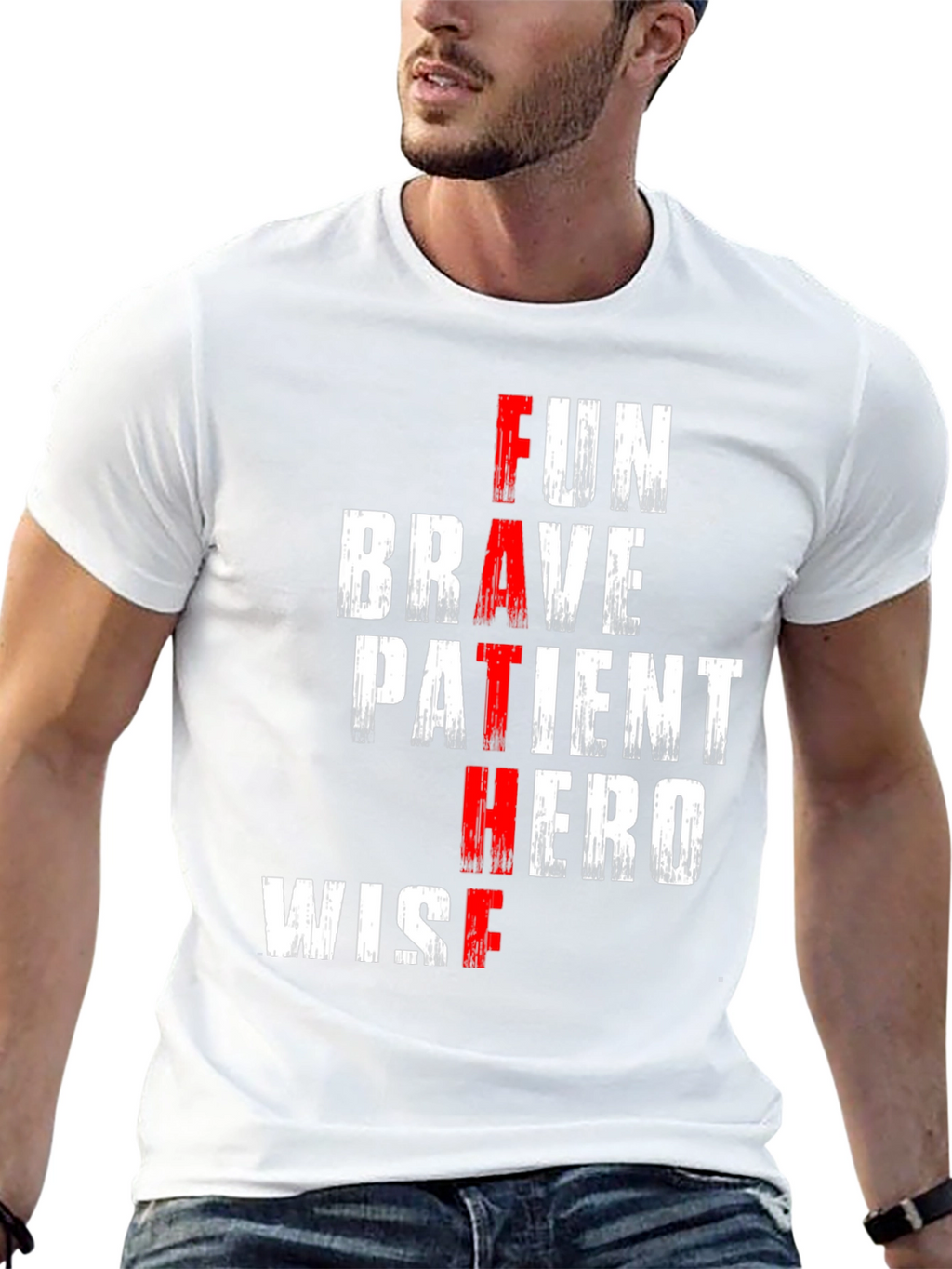 Fun Brave Father Hero Wise T-Shirt
