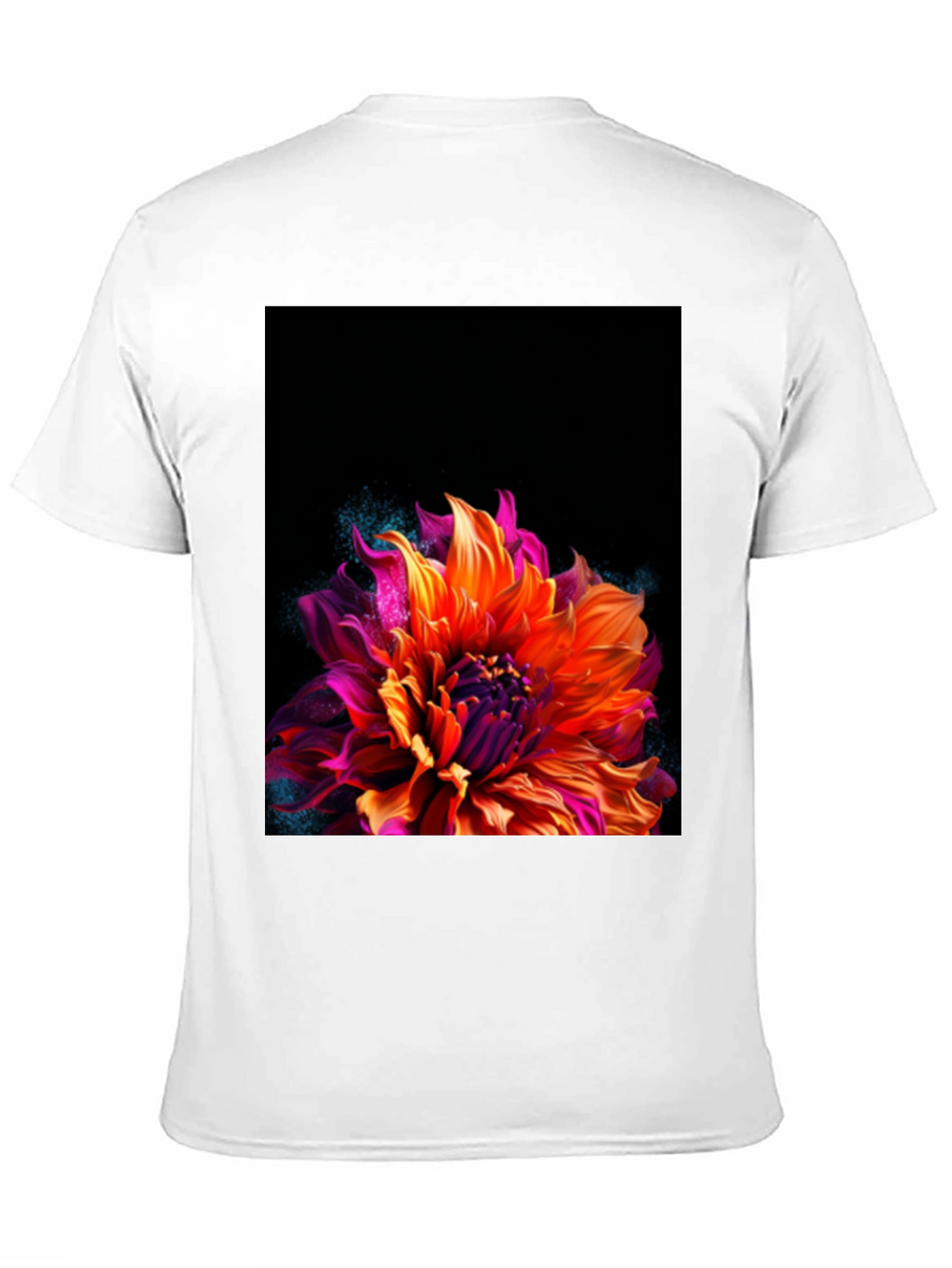 Floral Graphic Black Tee