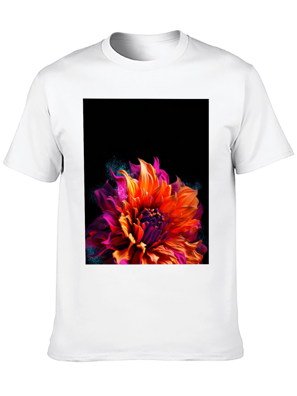 Floral Graphic Black Tee