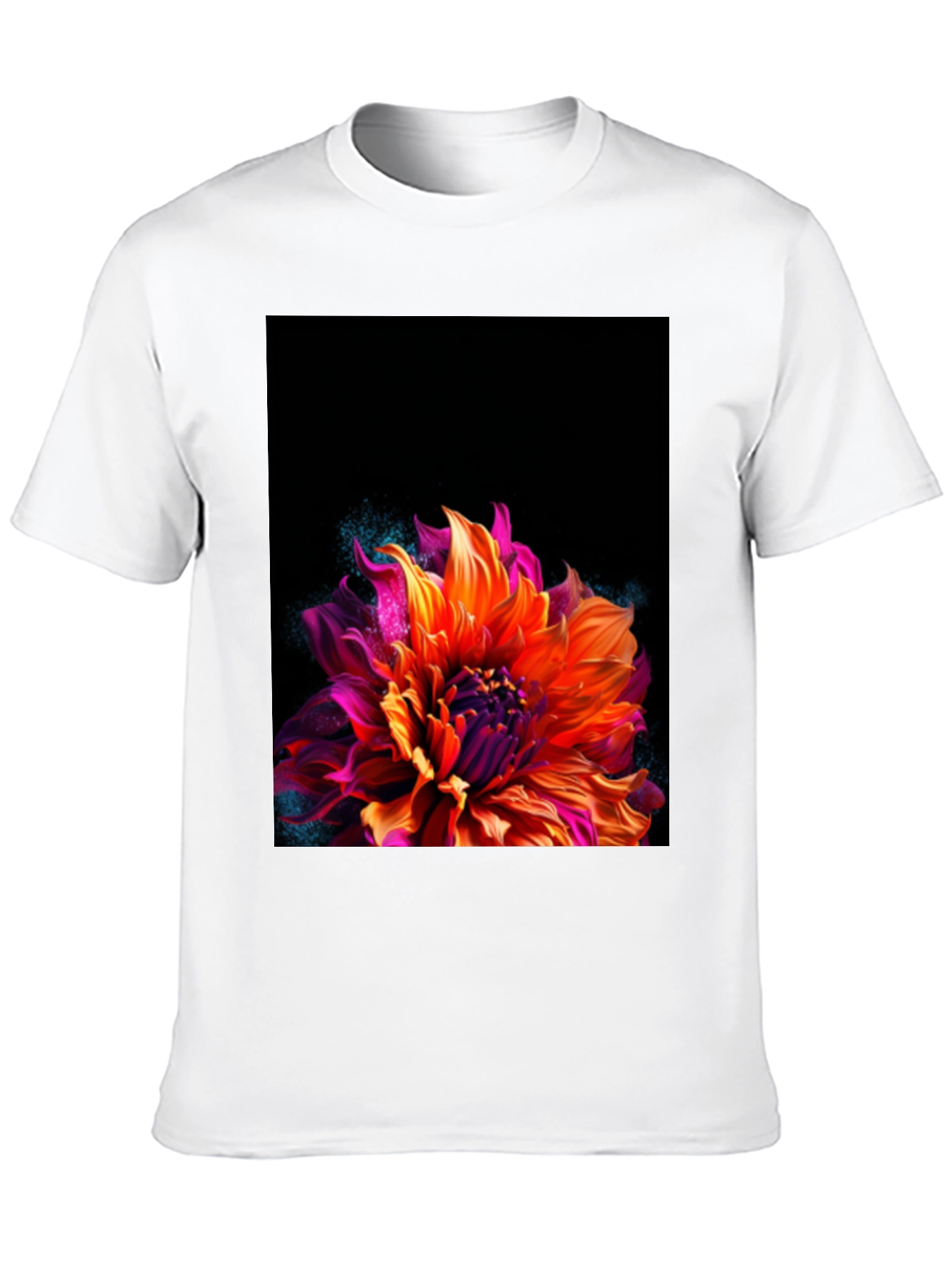 Floral Graphic Black Tee