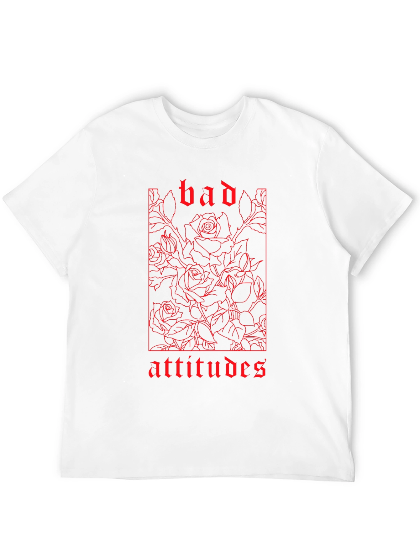 Bad Attitudes Rose Graphic Black T-Shirt