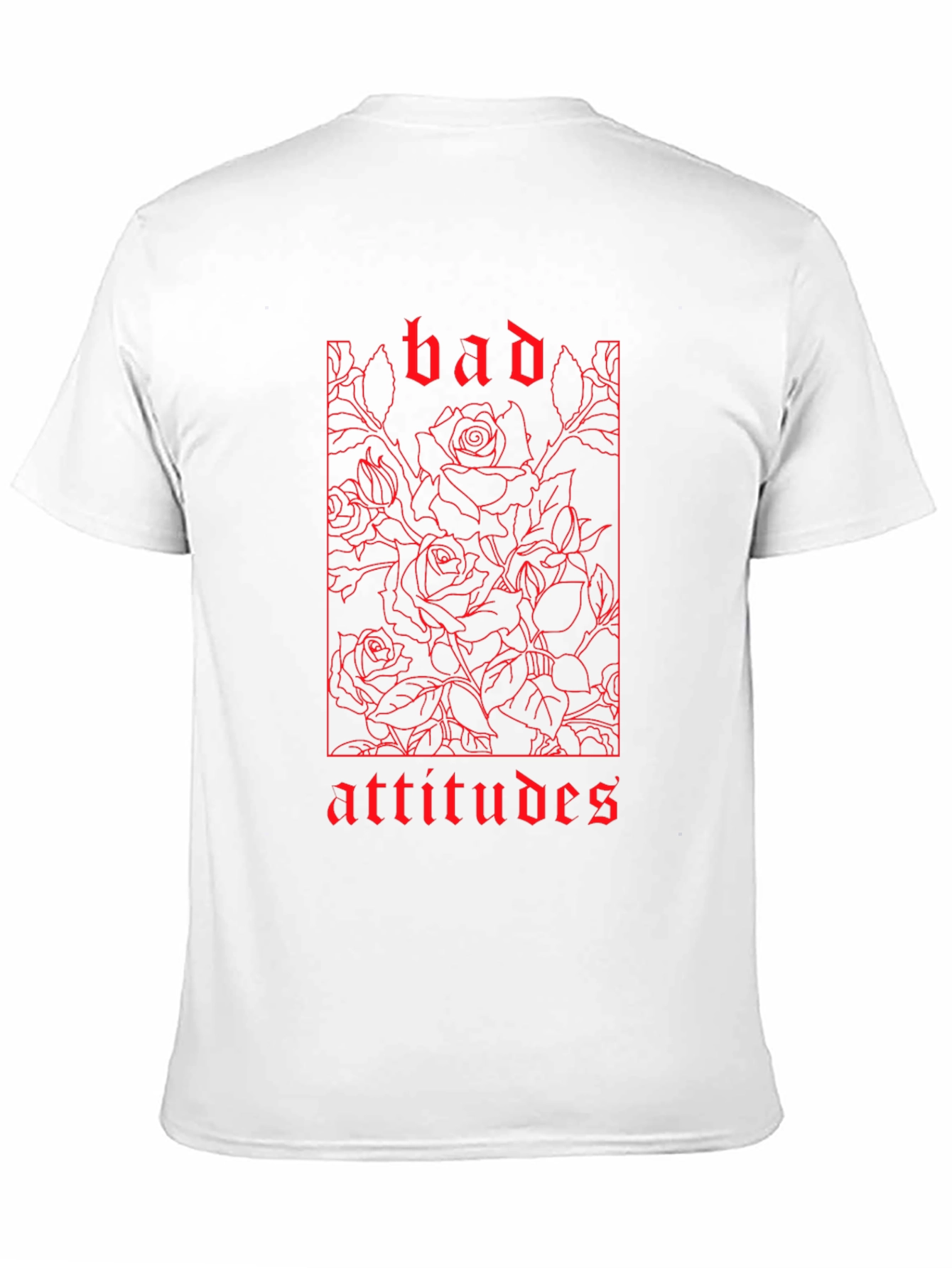 Bad Attitudes Rose Graphic Black T-Shirt