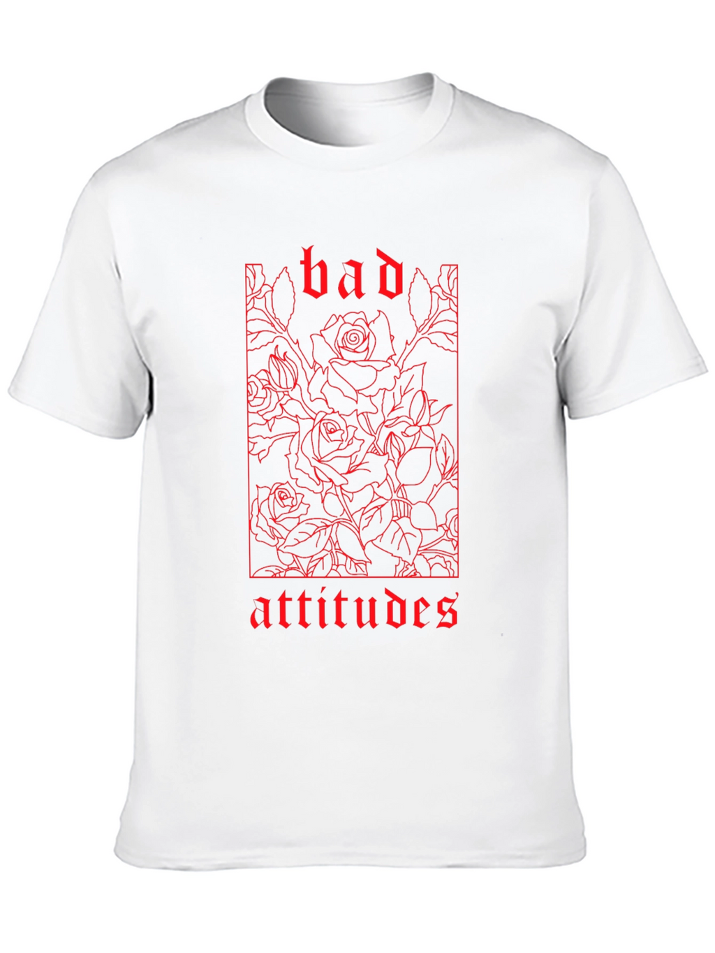 Bad Attitudes Rose Graphic Black T-Shirt