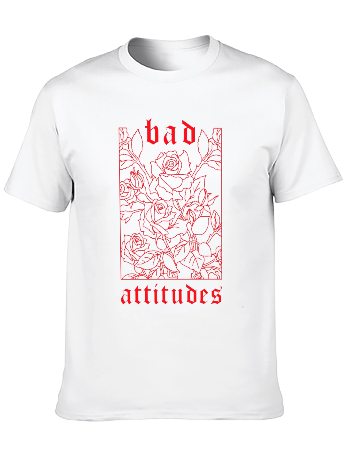 Bad Attitudes Rose Graphic Black T-Shirt