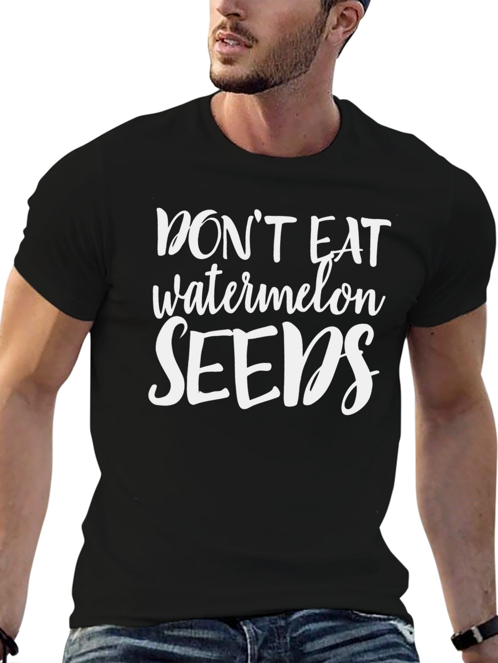 Dont Eat Watermelon Seeds Black T-Shirt