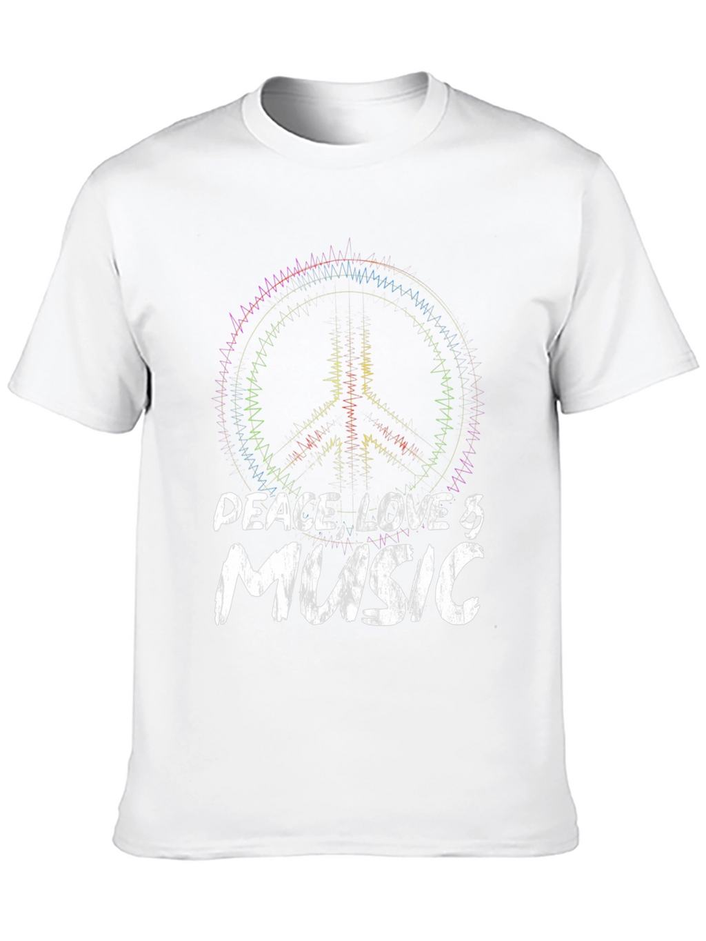 Peace Love Music Black Graphic T-Shirt