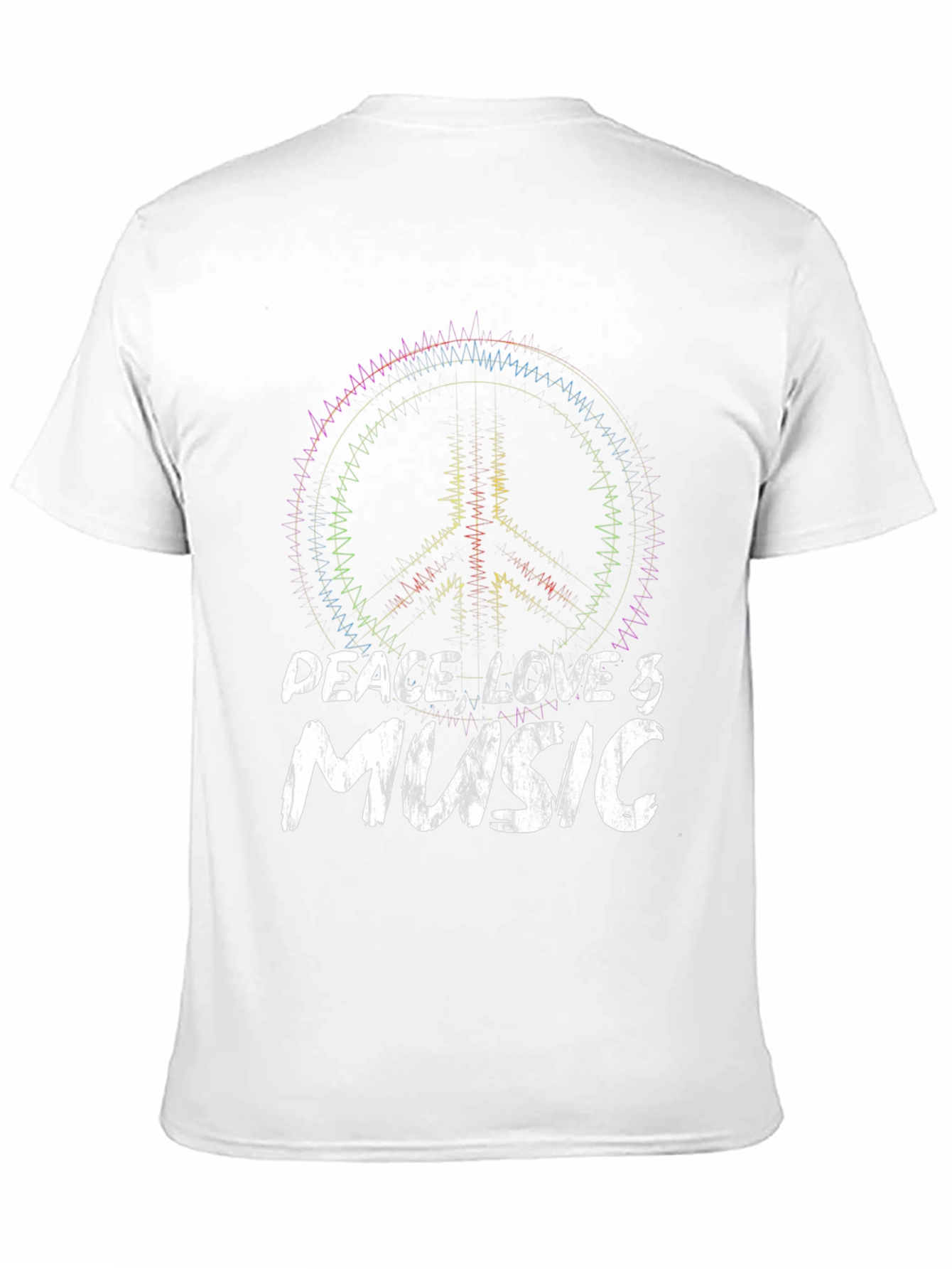 Peace Love Music Black Graphic T-Shirt
