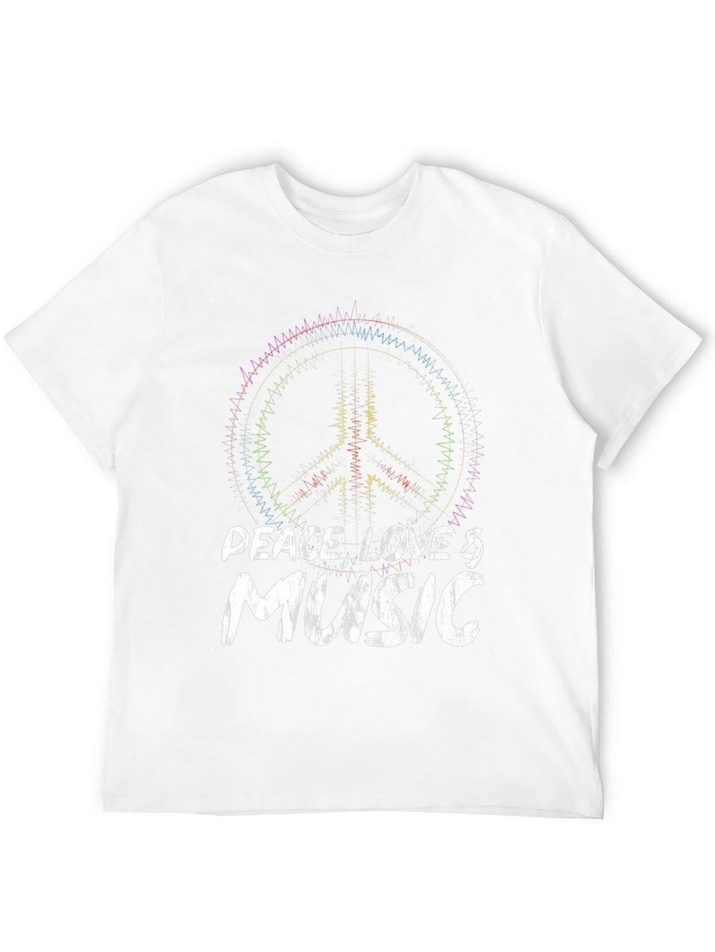 Peace Love Music Black Graphic T-Shirt