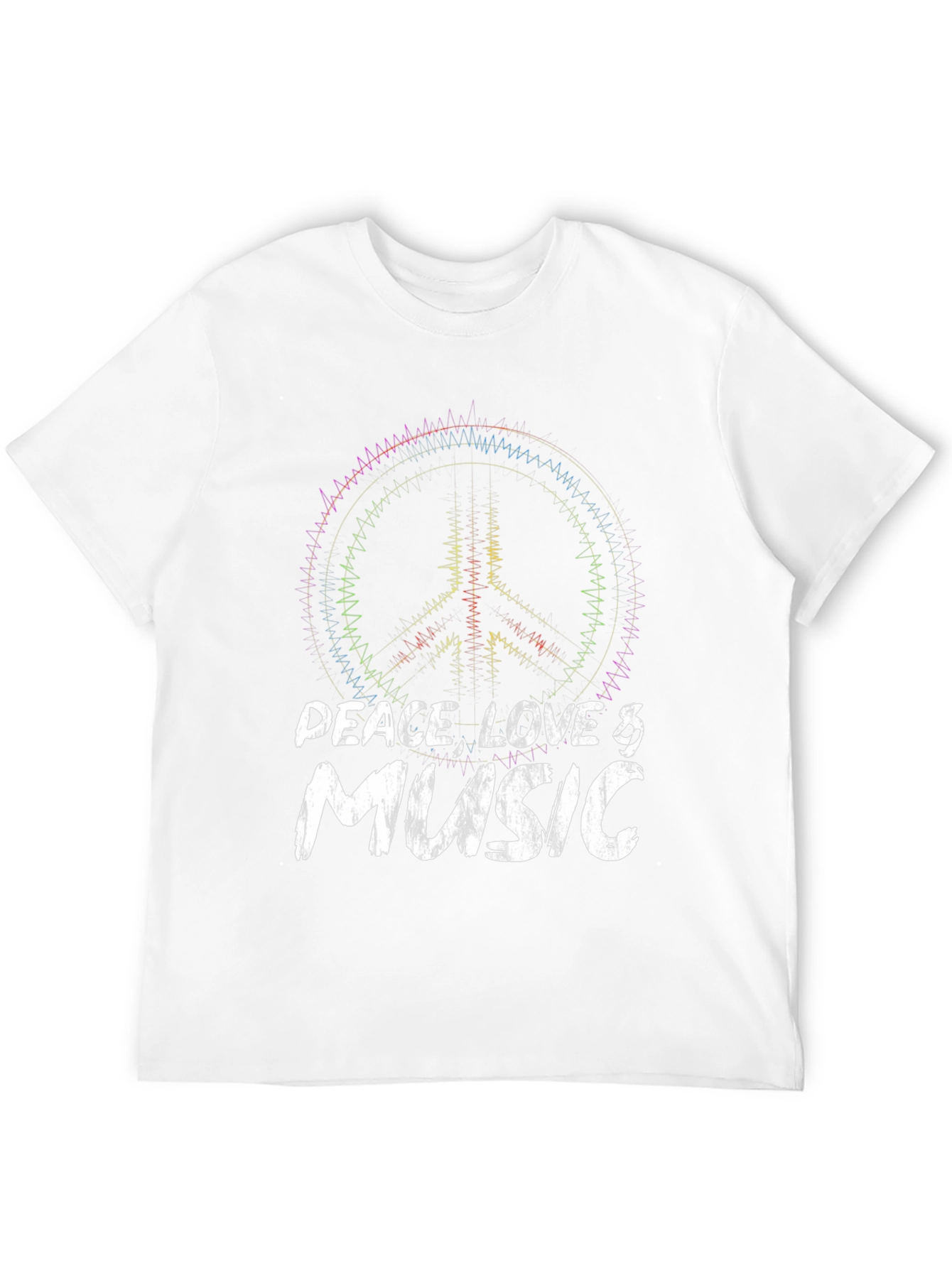 Peace Love Music Black Graphic T-Shirt