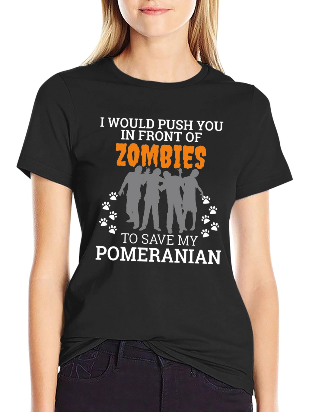 Zombie Pomeranian Graphic Tee
