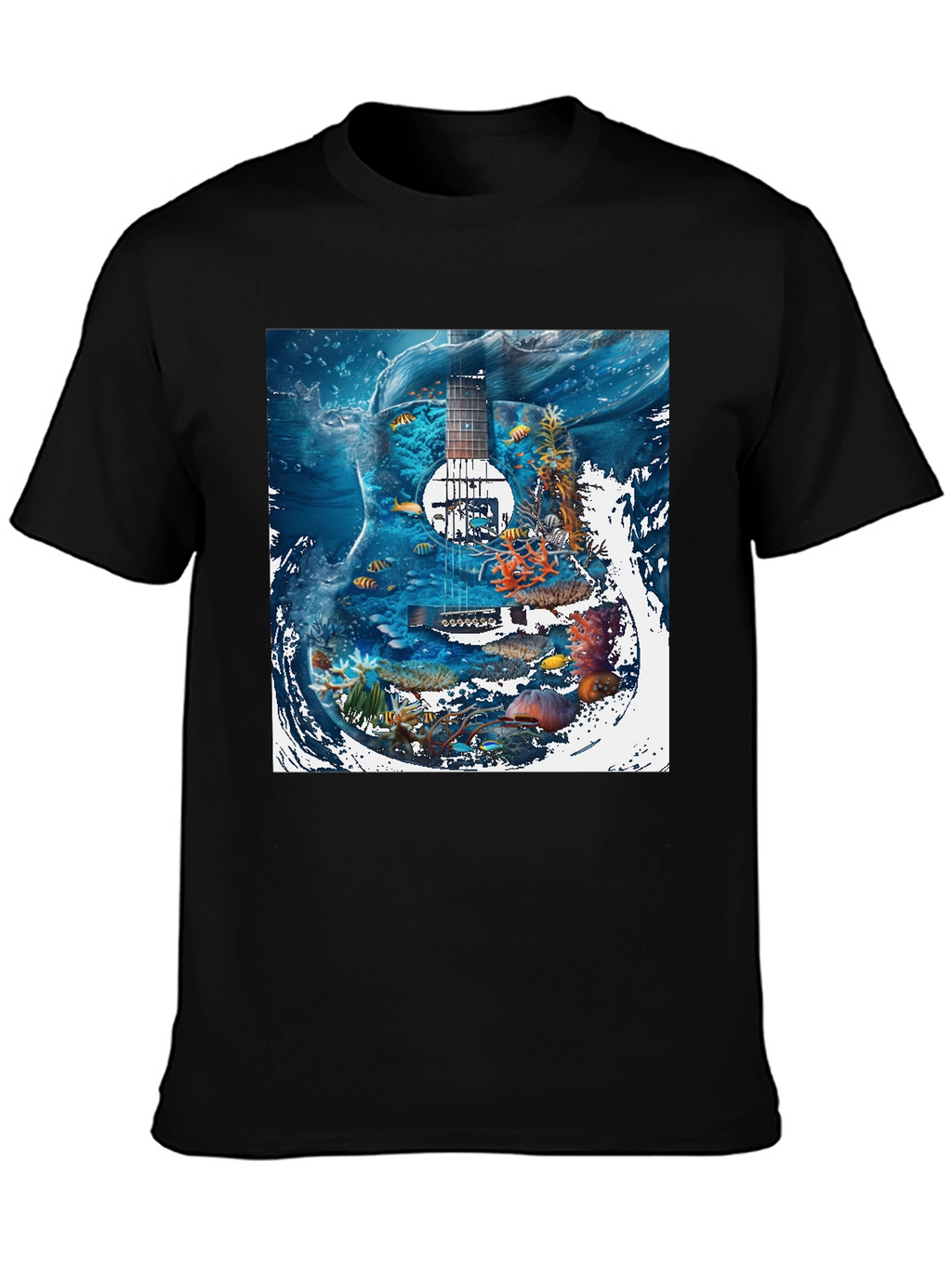 Underwater Guitar Graphic T-Shirt