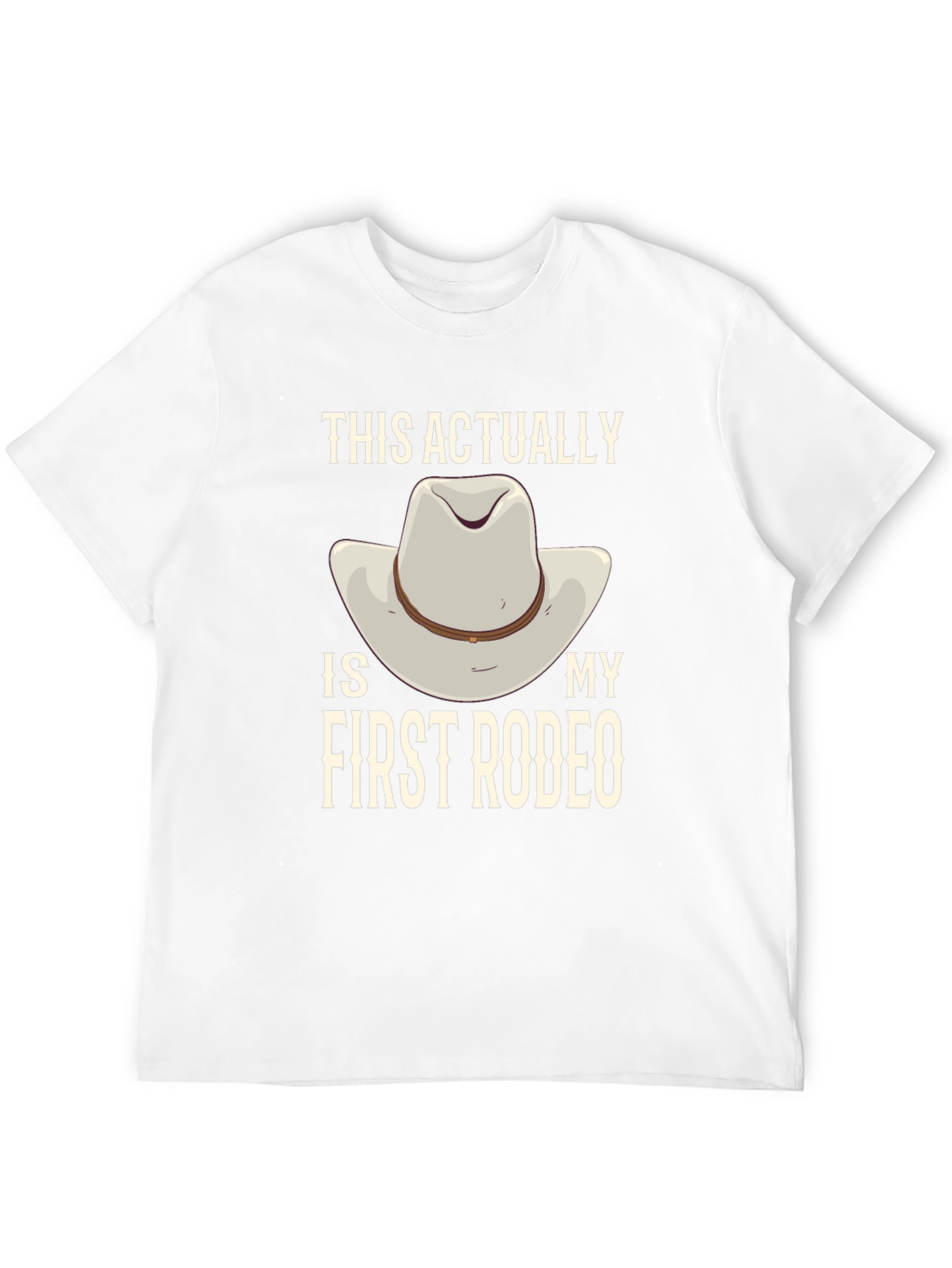 First Rodeo Graphic Tee - Cowboy Hat Design