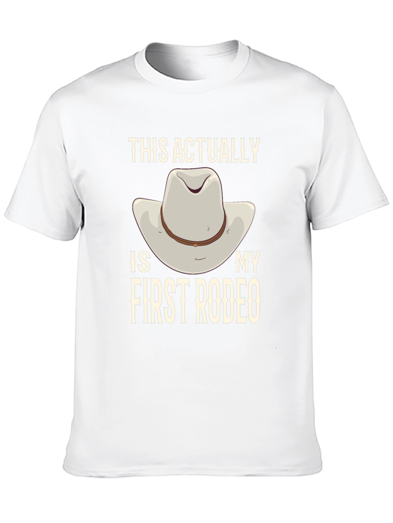 First Rodeo Graphic Tee - Cowboy Hat Design