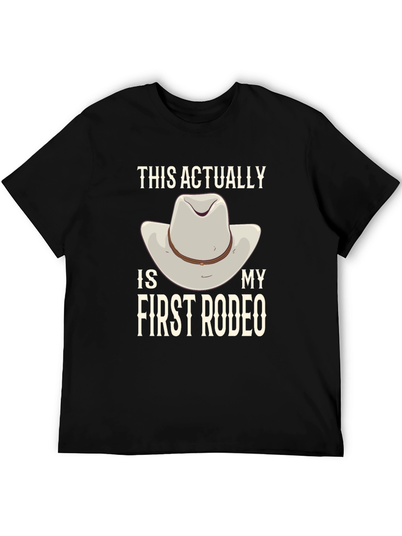 First Rodeo Graphic Tee - Cowboy Hat Design