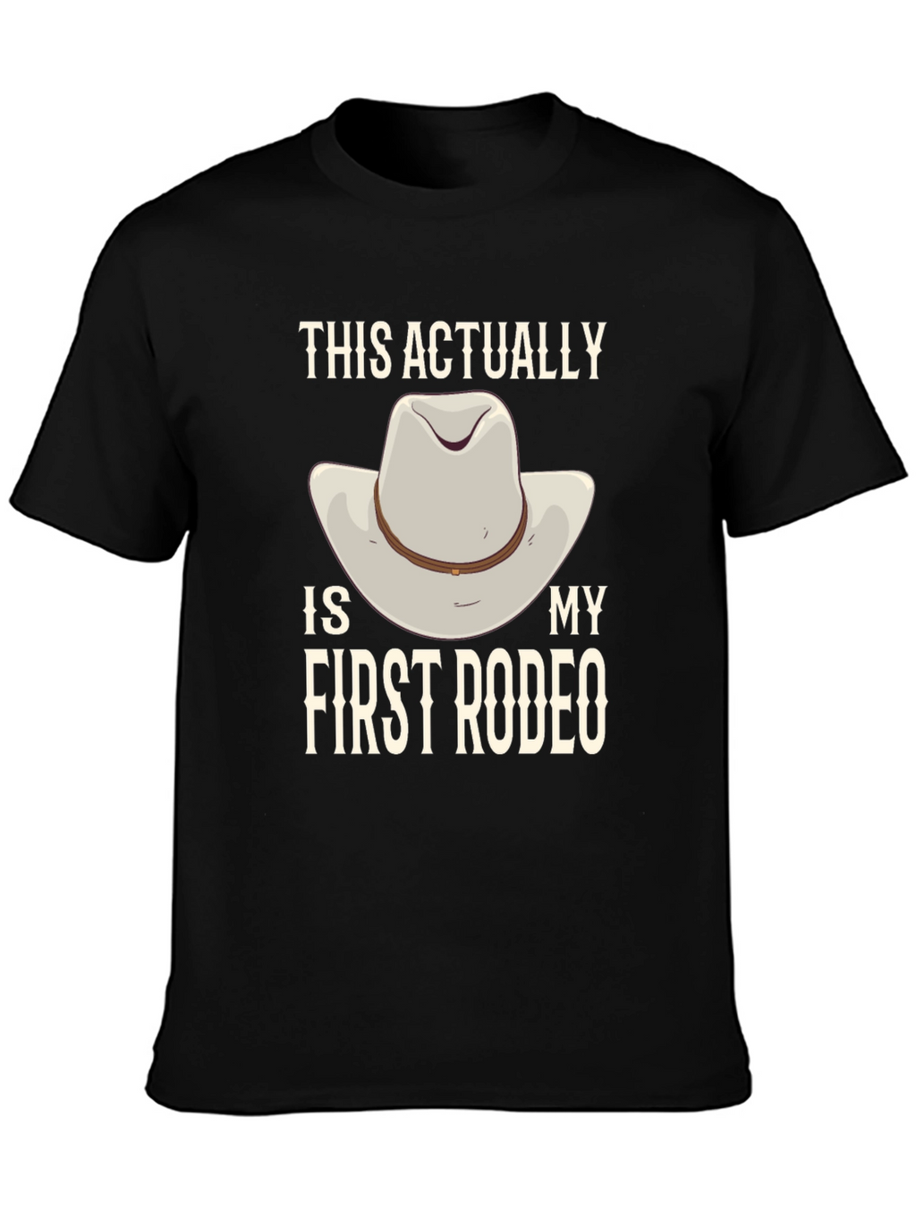 First Rodeo Graphic Tee - Cowboy Hat Design