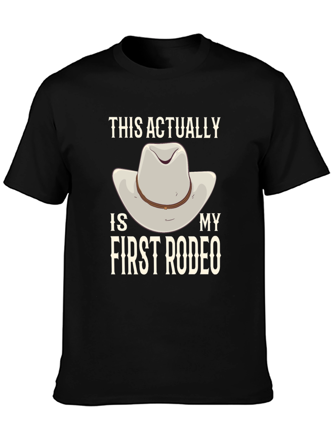 First Rodeo Graphic Tee - Cowboy Hat Design
