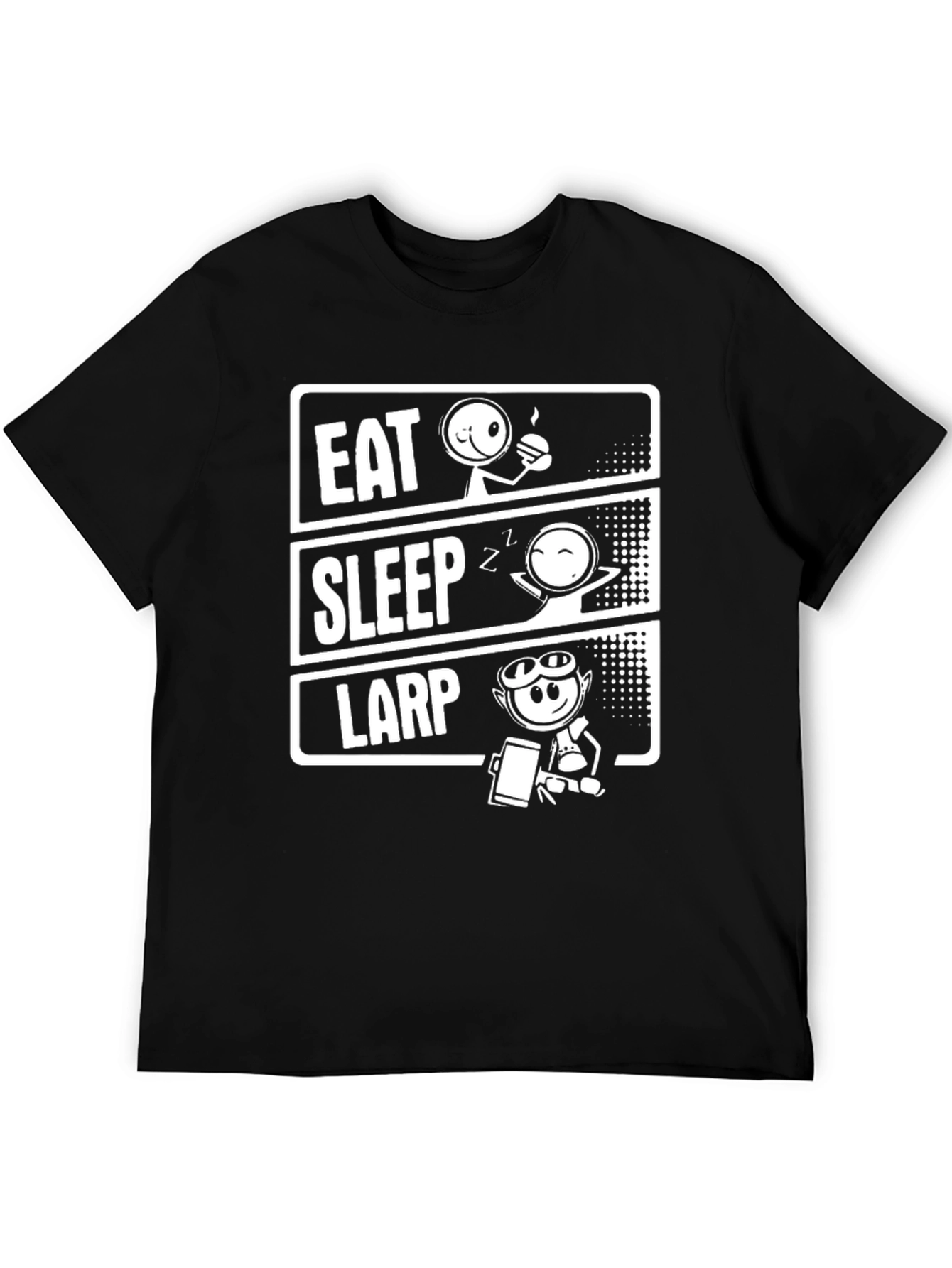 Eat Sleep LARP Black T-Shirt