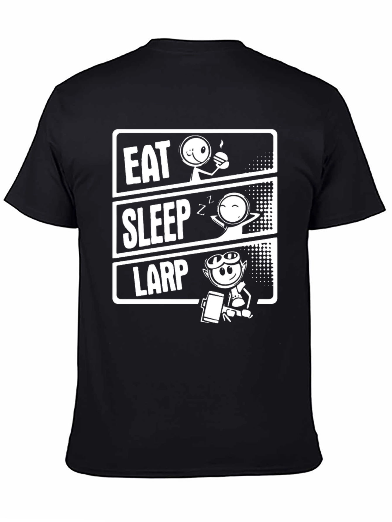 Eat Sleep LARP Black T-Shirt