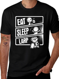 Eat Sleep LARP Black T-Shirt