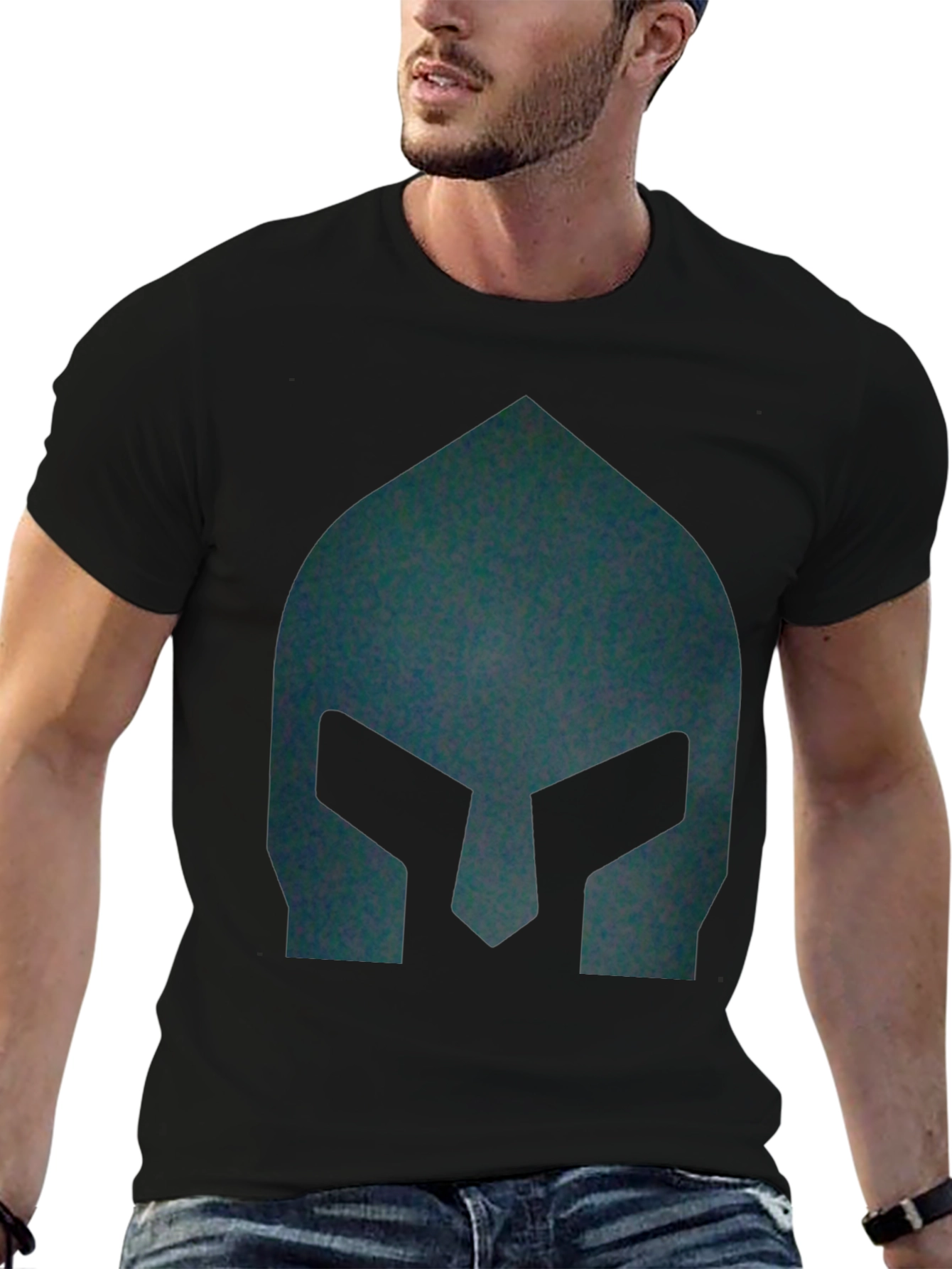 Spartan Helmet Graphic Tee - Black