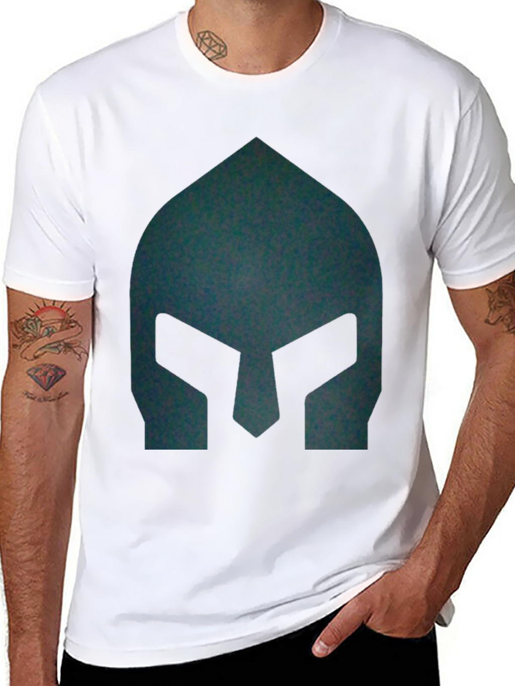 Spartan Helmet Graphic Tee - Black