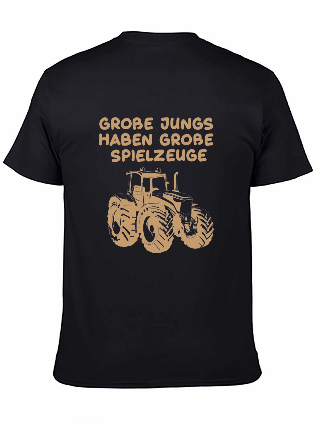 Grobe Jungs Tractor T-Shirt - Black Graphic Tee
