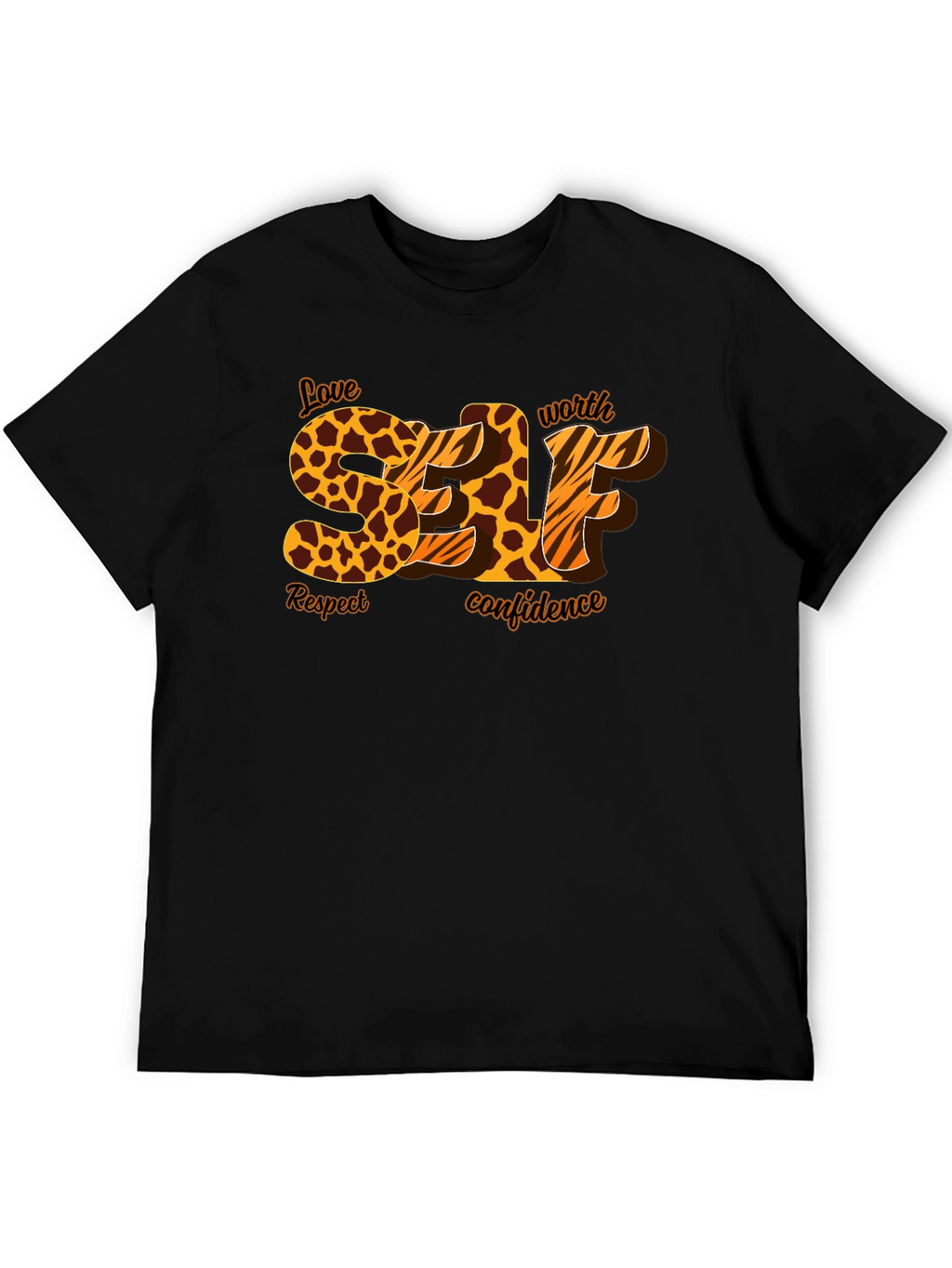 Self Love Leopard Print Graphic T-Shirt