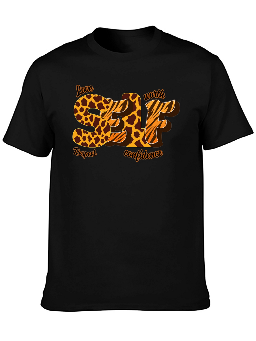 Self Love Leopard Print Graphic T-Shirt