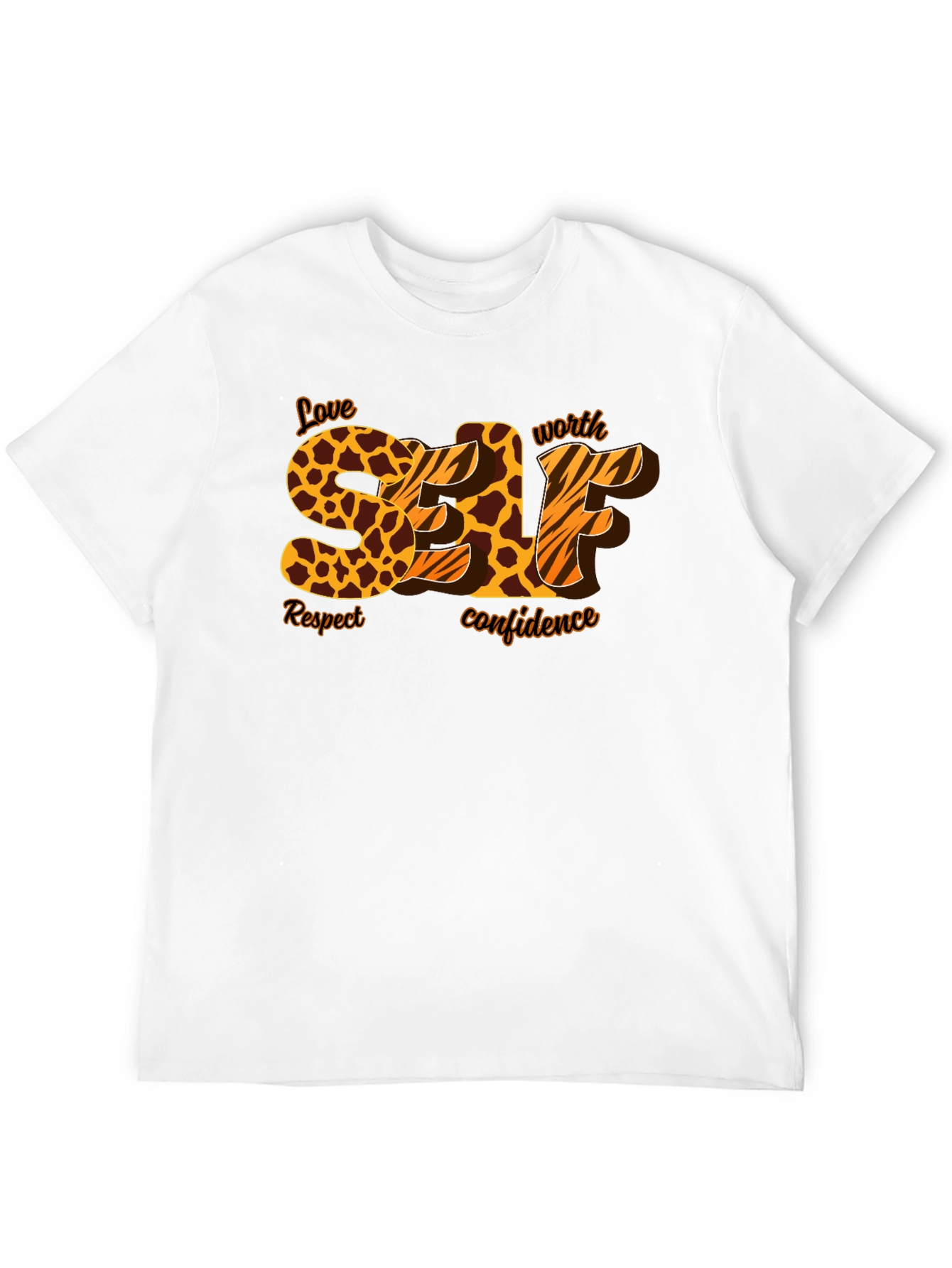 Self Love Leopard Print Graphic T-Shirt